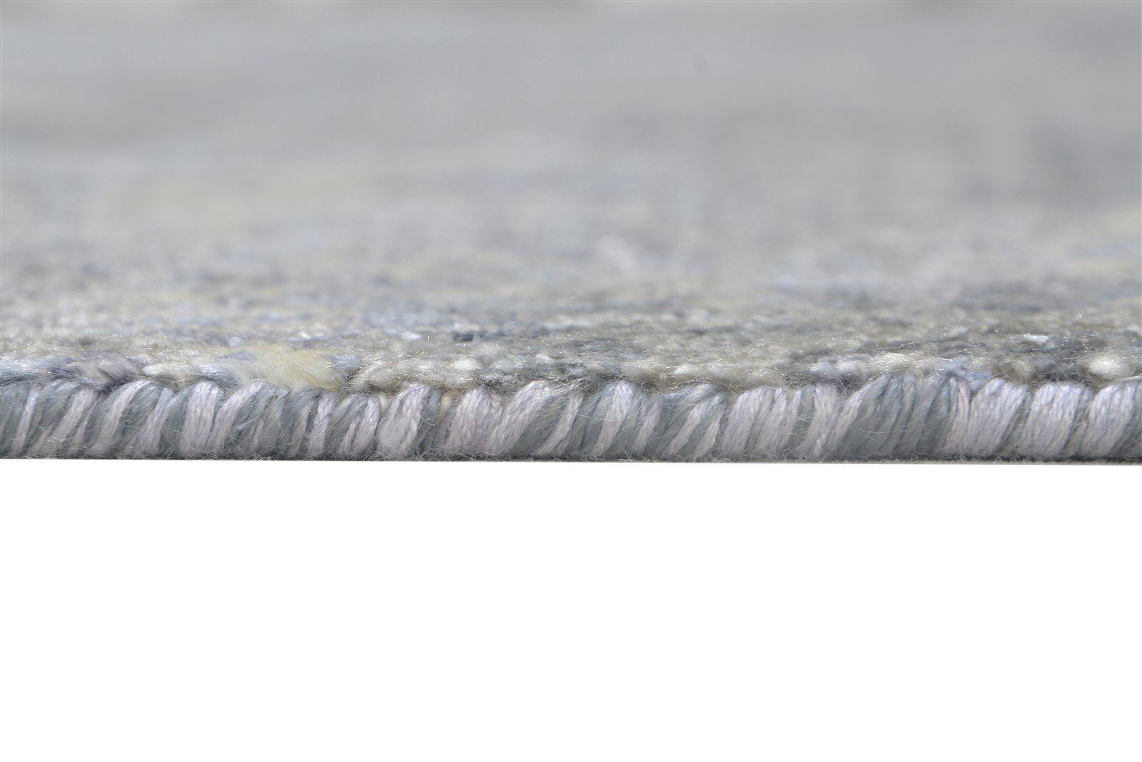 Silk Dark Grey Rug 8' X 10' Modern Hand Knotted Indian Abstract Large Carpet 7864318853269