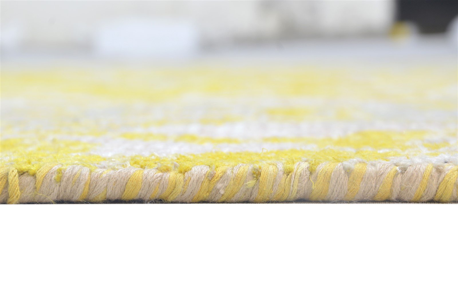 Silk Gold Rug 5' X 8' Modern Hand Knotted Scandinavian Trellis Room Size Carpet 7864097964181