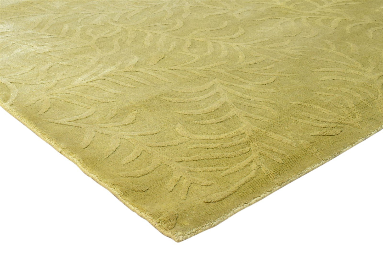 Silk Gold Rug 5' X 8' Modern Handloom French Floral Room Size Carpet 7860698644629