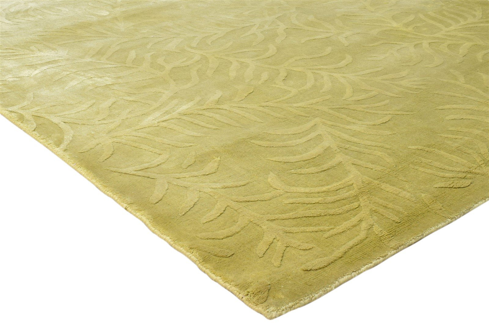 Silk Gold Rug 5' X 8' Modern Handloom French Floral Room Size Carpet 7860698644629