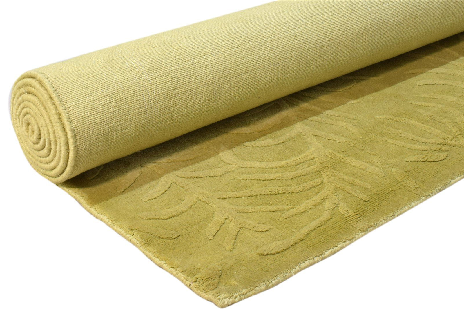 Silk Gold Rug 5' X 8' Modern Handloom French Floral Room Size Carpet 7860698644629
