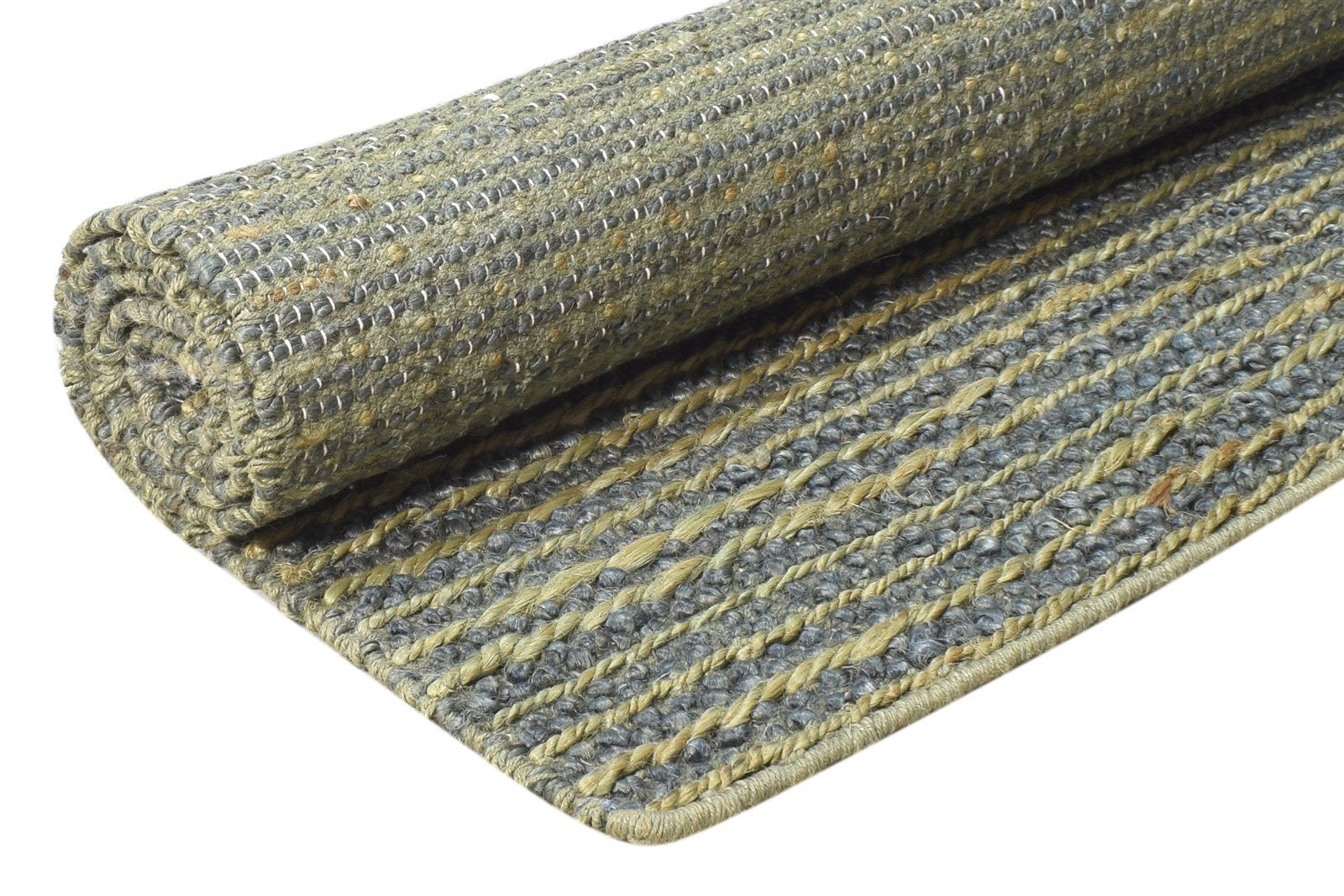 Silk Green Rug 4' X 6' Modern Hand Woven Scandinavian Solid Room Size Carpet 7864922079381