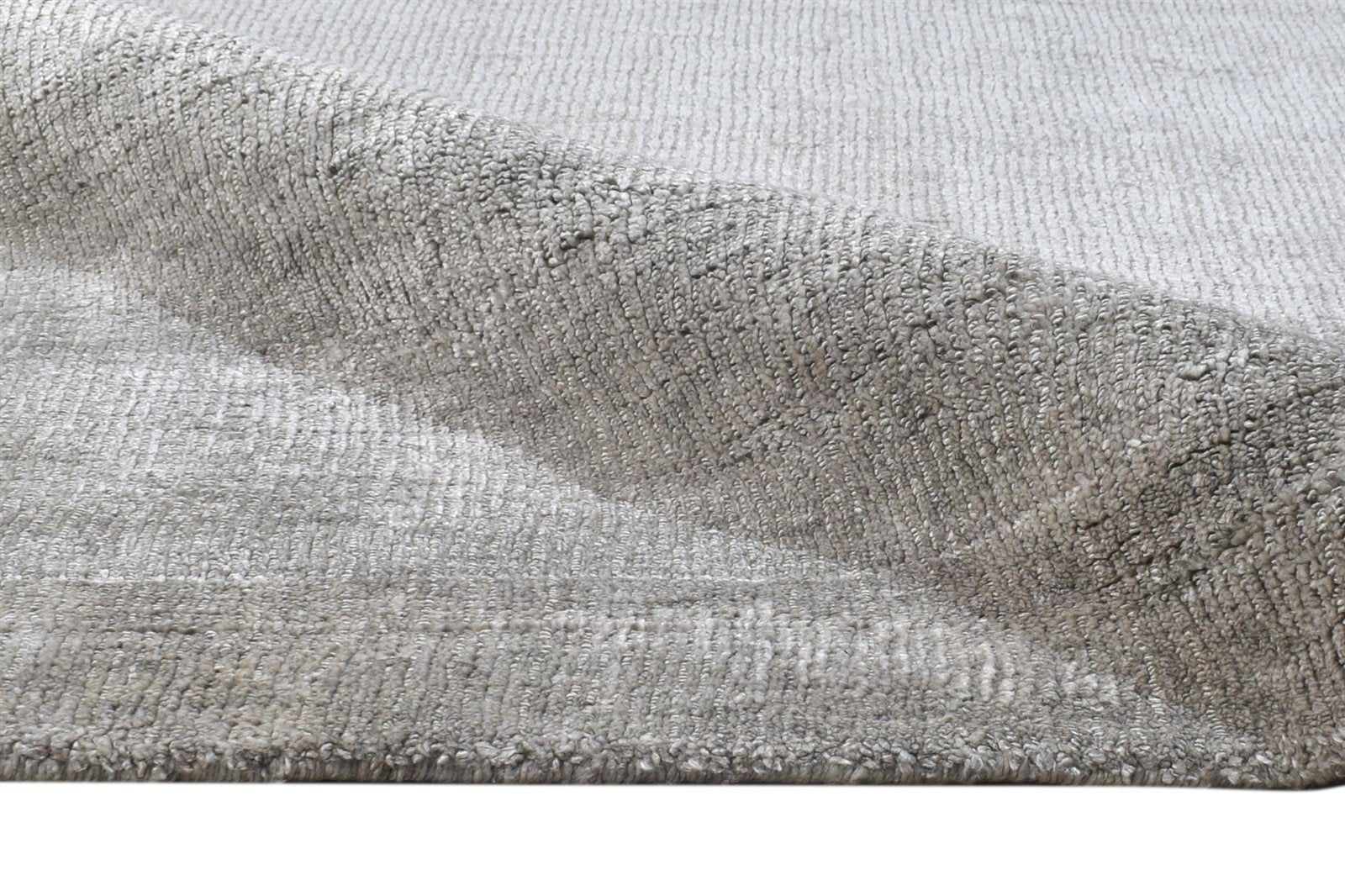 Silk Grey Rug 5' X 8' Modern Handloom Scandinavian Solid Room Size Carpet 7864448024725