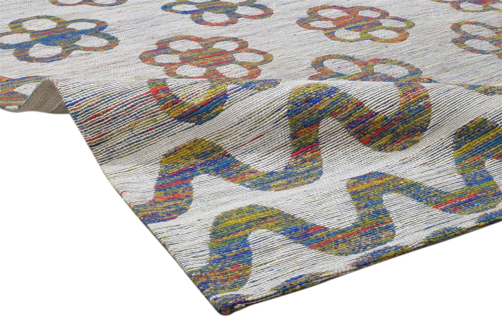 Silk Grey Rug 5' X 8' Modern Jacquard Loom Scandinavian Floral Room Size Carpet 7860700840085