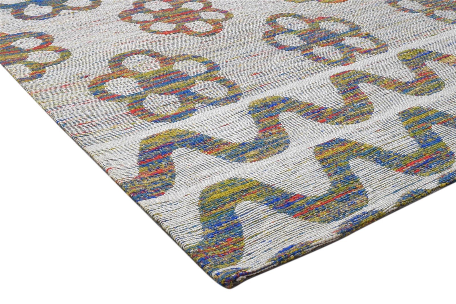Silk Grey Rug 5' X 8' Modern Jacquard Loom Scandinavian Floral Room Size Carpet 7860700840085