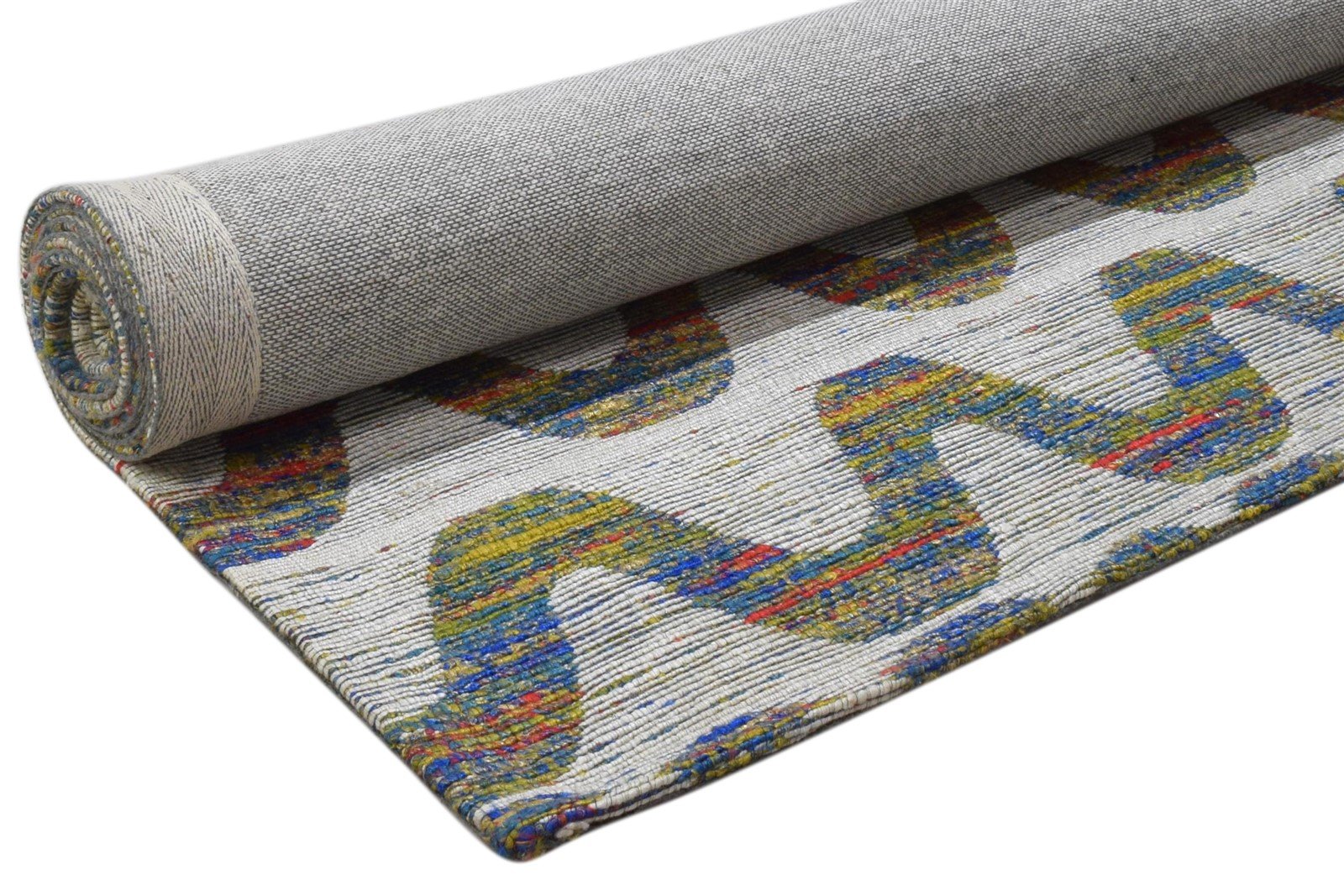 Silk Grey Rug 5' X 8' Modern Jacquard Loom Scandinavian Floral Room Size Carpet 7860700840085