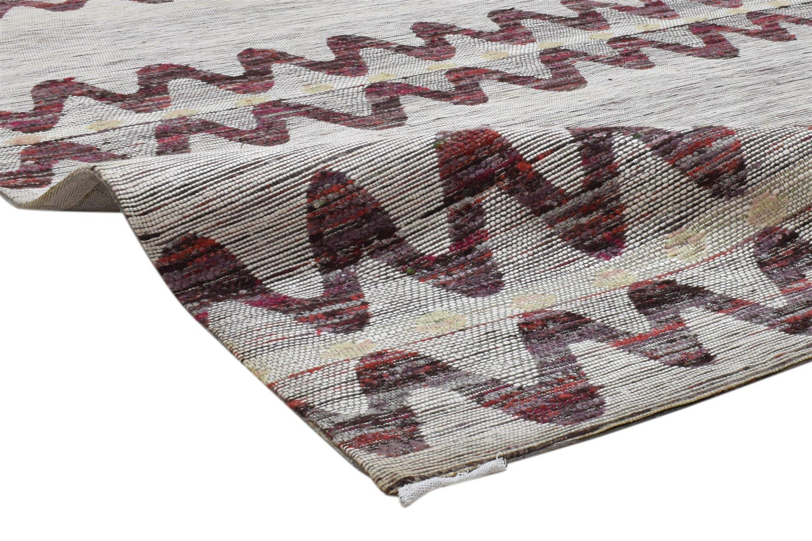 Silk Grey Rug 5X8 Modern Jacquard Loom Scandinavian Striped Room Size Carpet 7860700151957