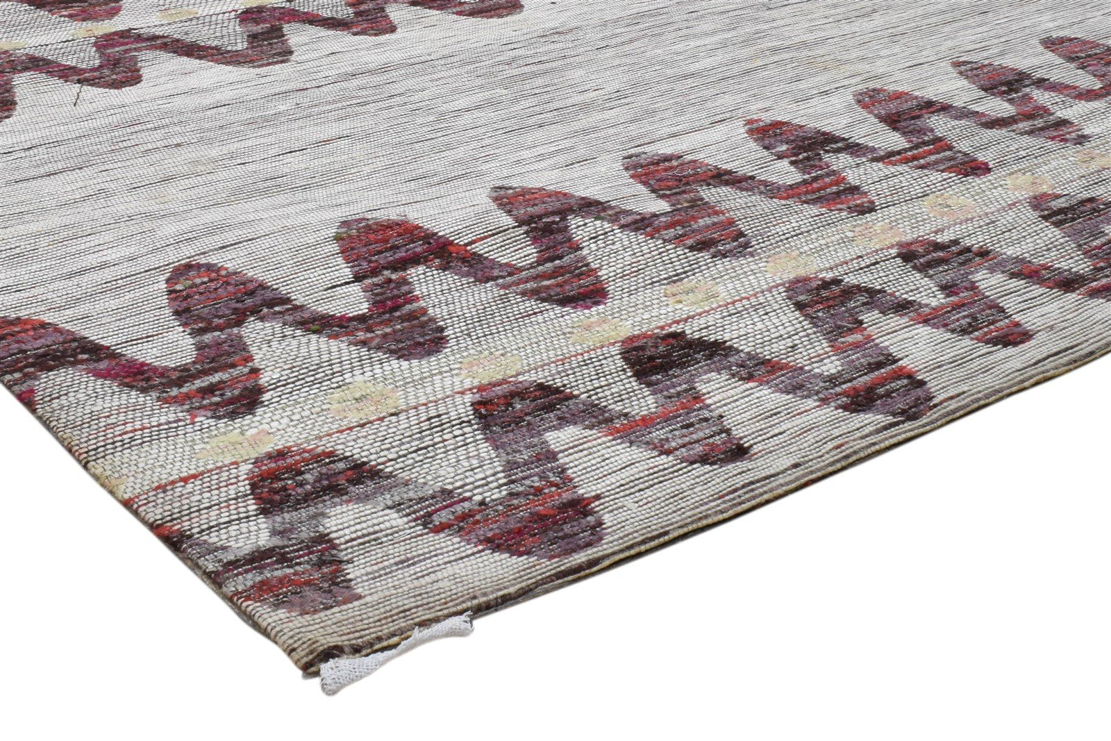 Silk Grey Rug 5X8 Modern Jacquard Loom Scandinavian Striped Room Size Carpet 7860700151957