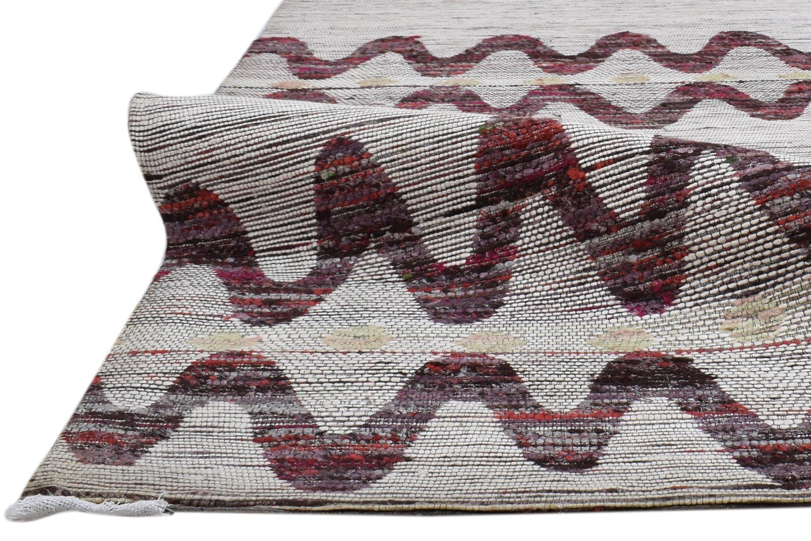 Silk Grey Rug 5X8 Modern Jacquard Loom Scandinavian Striped Room Size Carpet 7860700151957