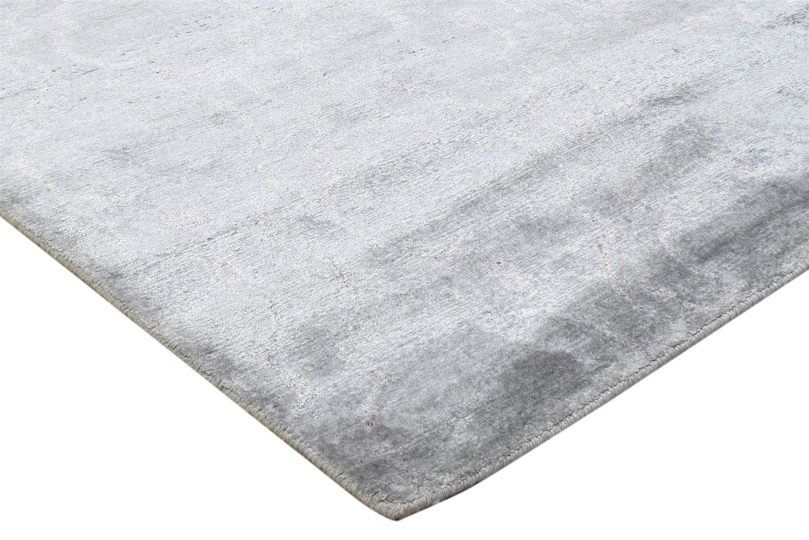 Silk Grey Rug 6' X 9' Modern Hand Knotted American Abstract Room Size Carpet 7865070026901