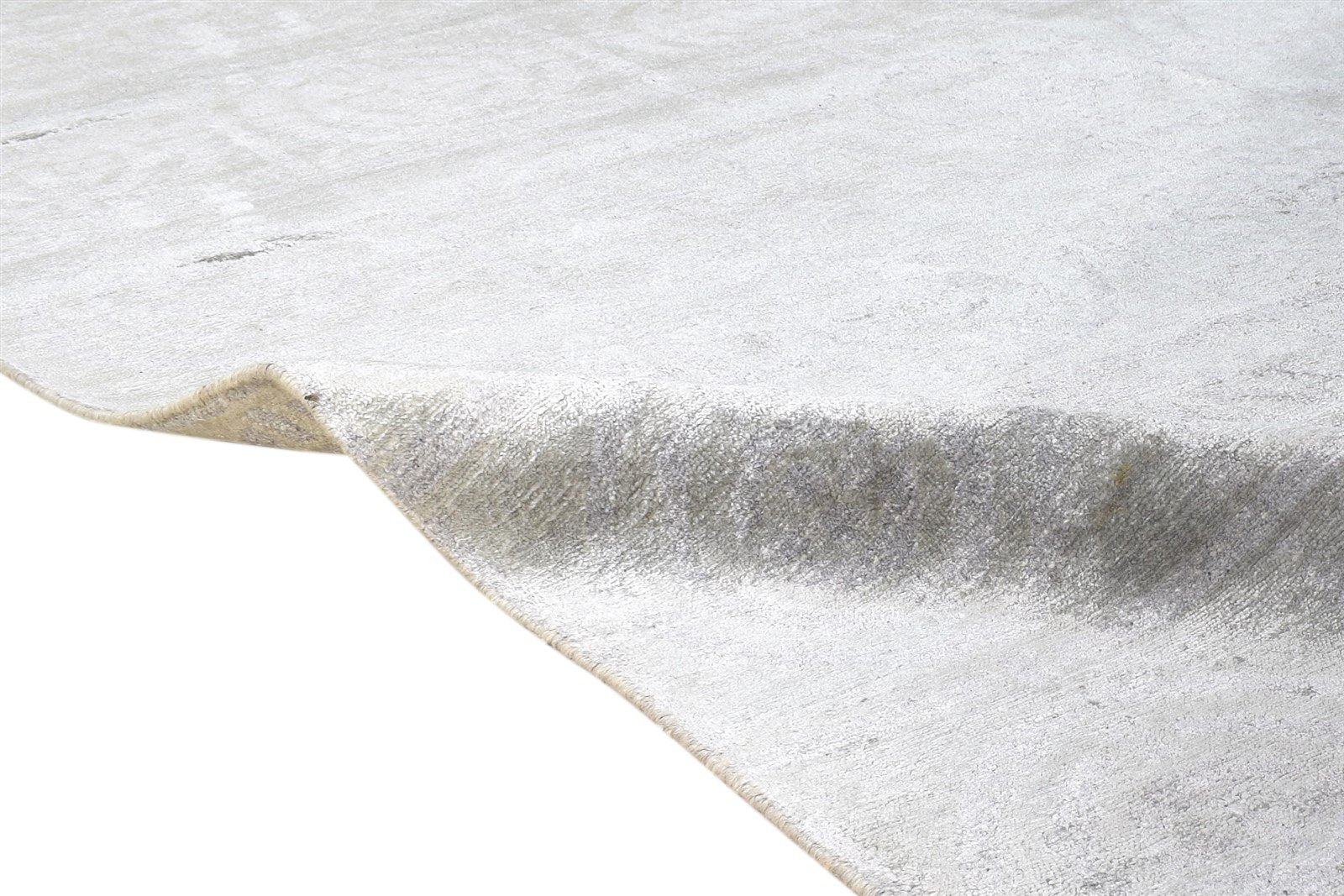 Silk Grey Rug 6' X 9' Modern Hand Knotted Scandinavian Nordic Room Size Carpet 7865066225813