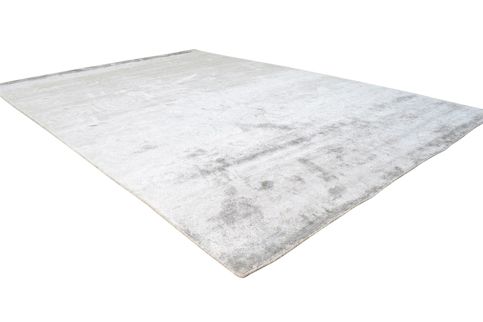 Silk Grey Rug 6' X 9' Modern Hand Knotted Scandinavian Nordic Room Size Carpet 7865066225813