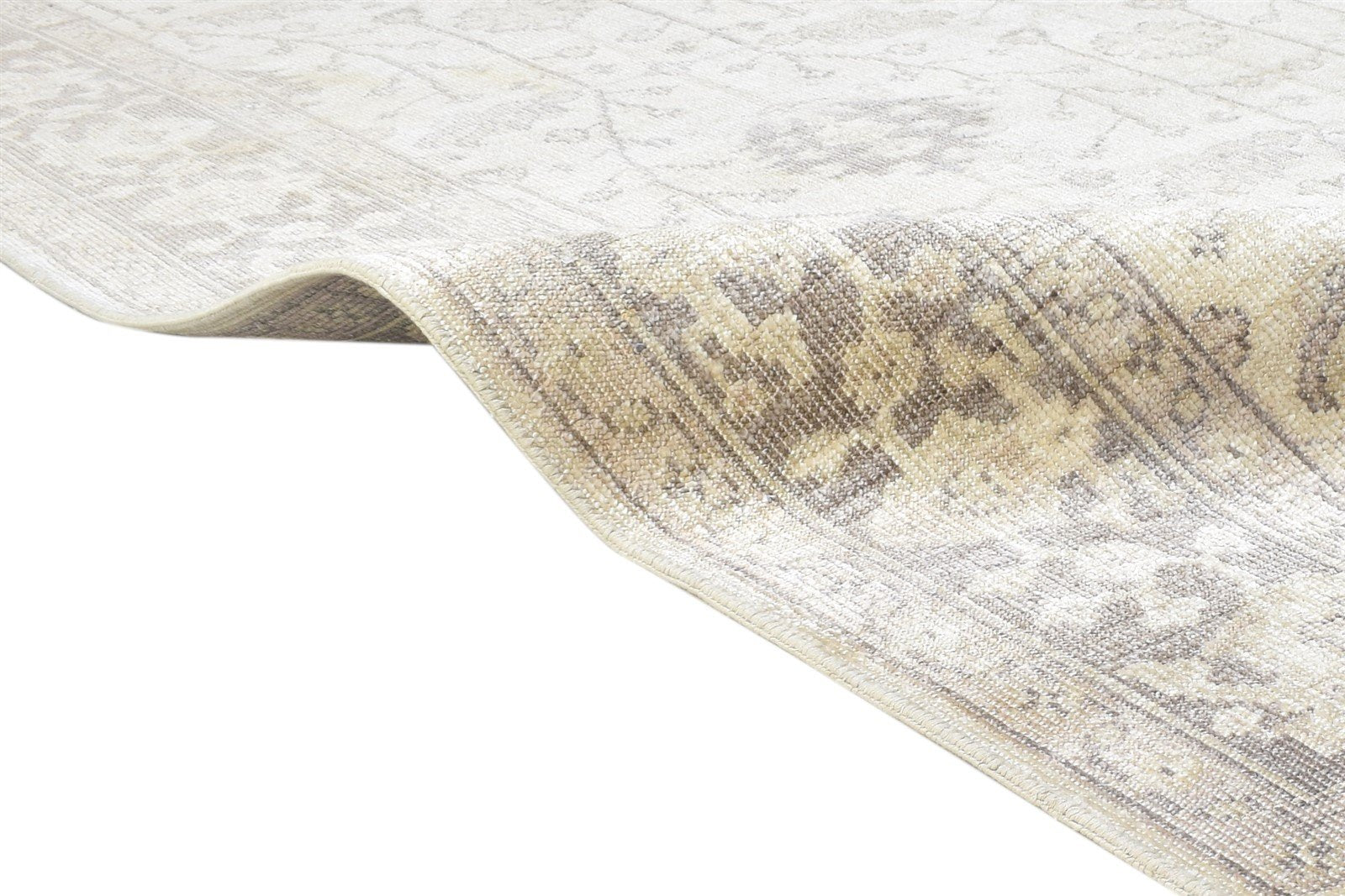 Silk Grey Rug 6X8 Persian Hand Knotted Sarouk-Indian Oriental Room Size Carpet 7864798838933