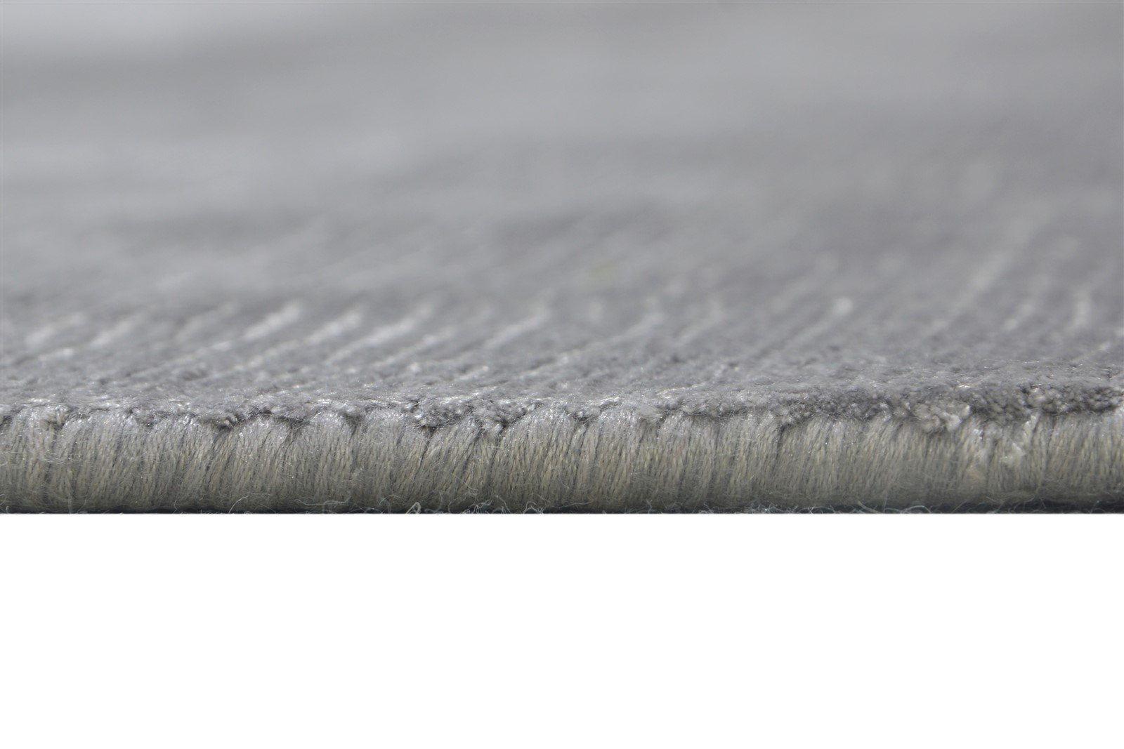 Silk Grey Rug 7' X 8' Modern Handloom Scandinavian Solid Large Carpet 7864362074261