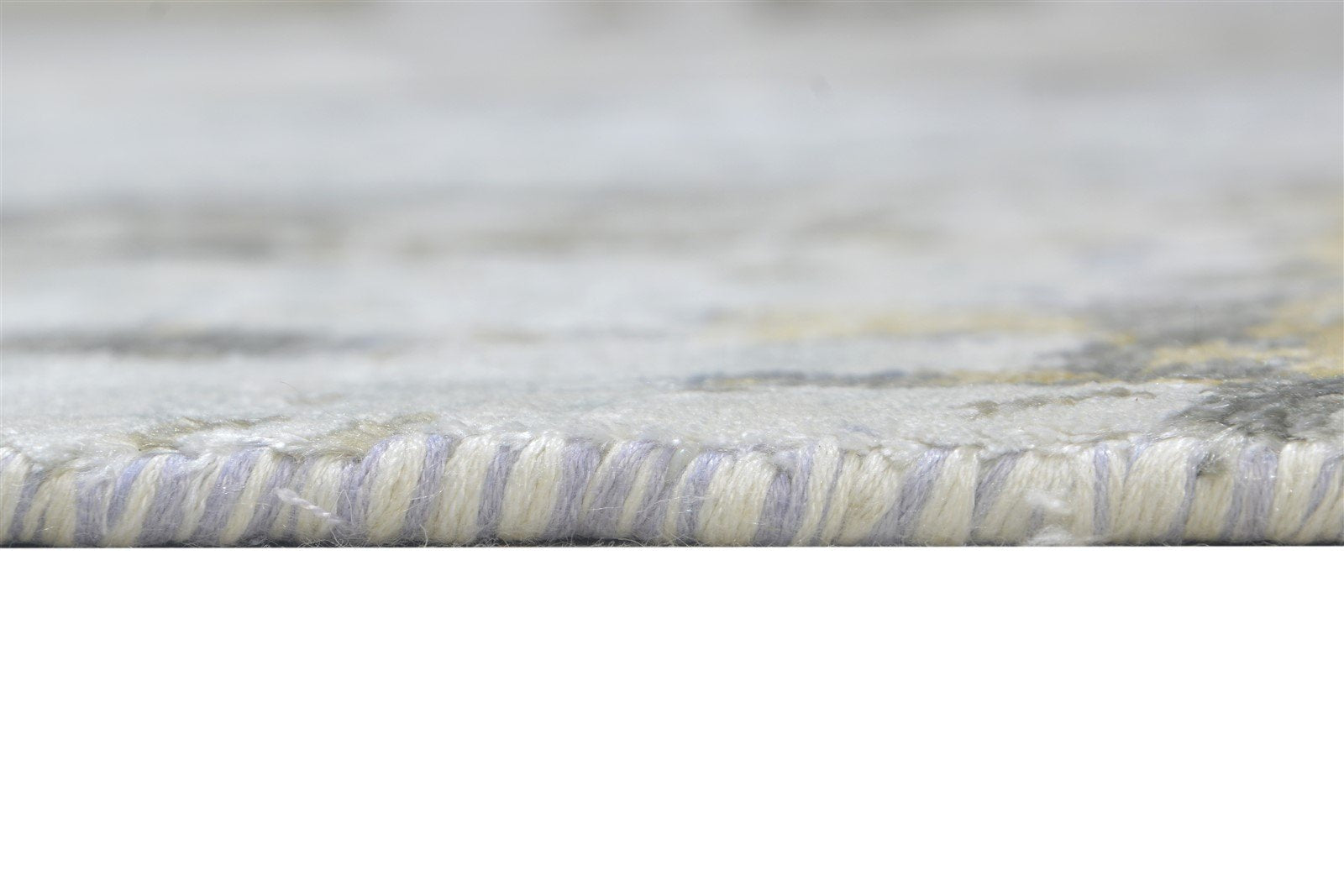 Silk Grey Rug 8' X 10' Modern Hand Knotted Indian Abstract Large Carpet 7864319475861
