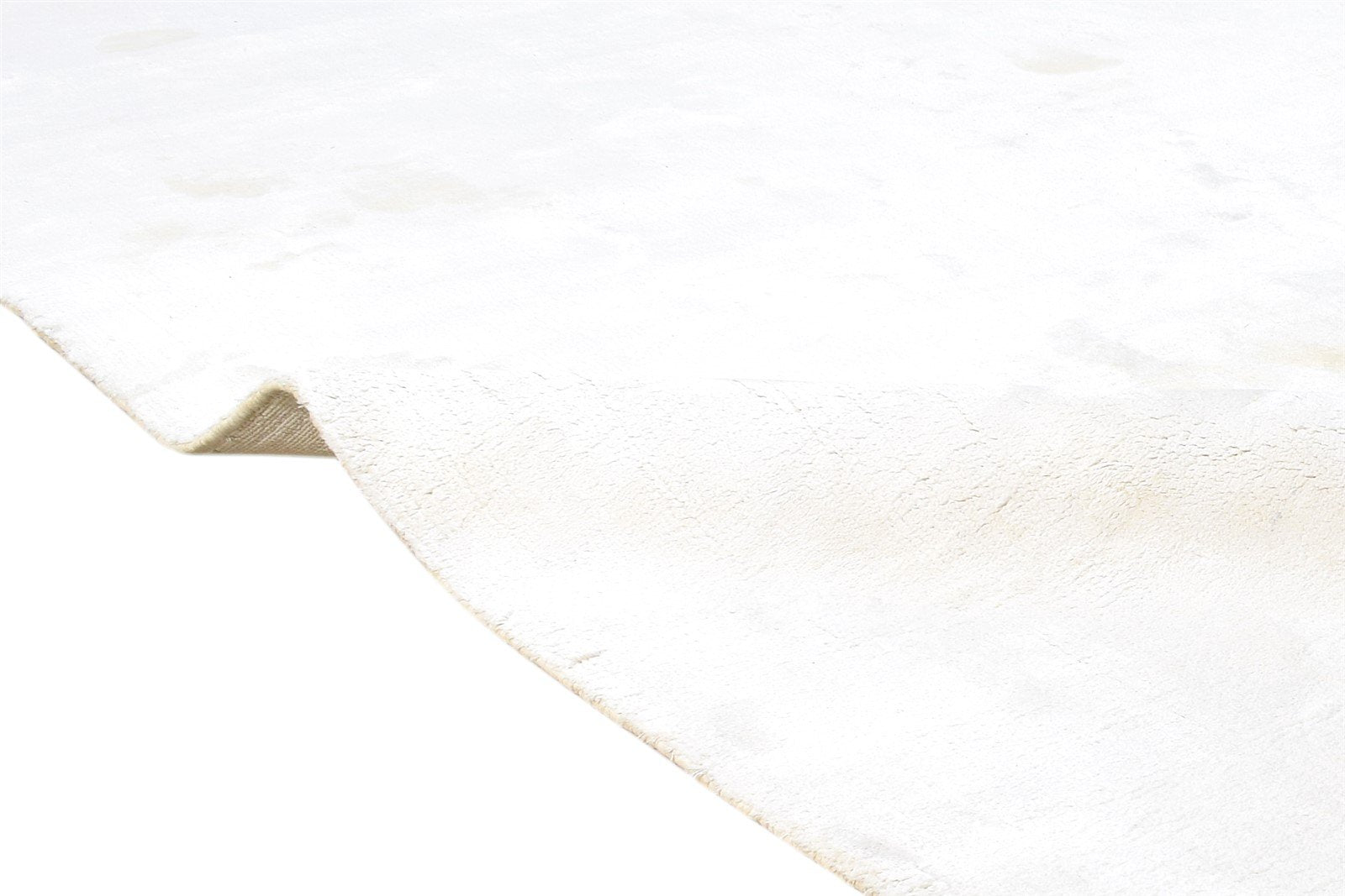 Silk Ivory Rug 5' X 8' Modern Hand Woven Scandinavian Solid Room Size Carpet 7864571166869