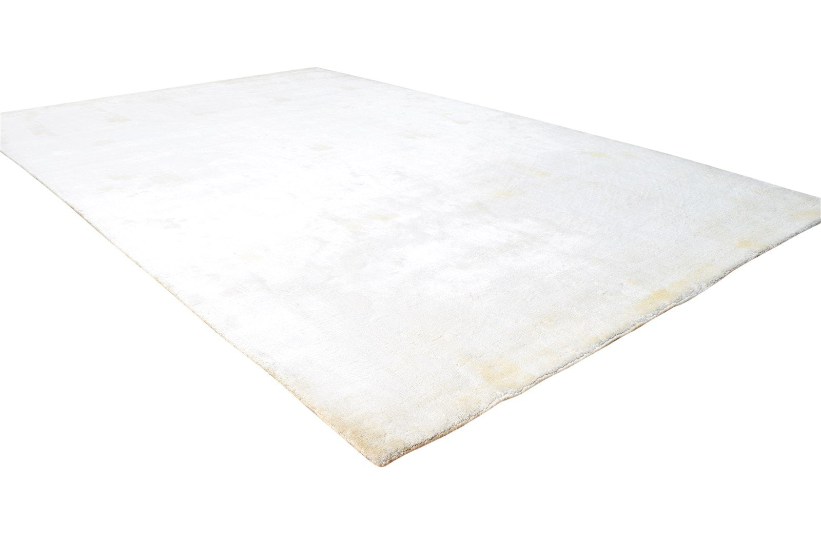 Silk Ivory Rug 5' X 8' Modern Hand Woven Scandinavian Solid Room Size Carpet 7864571166869