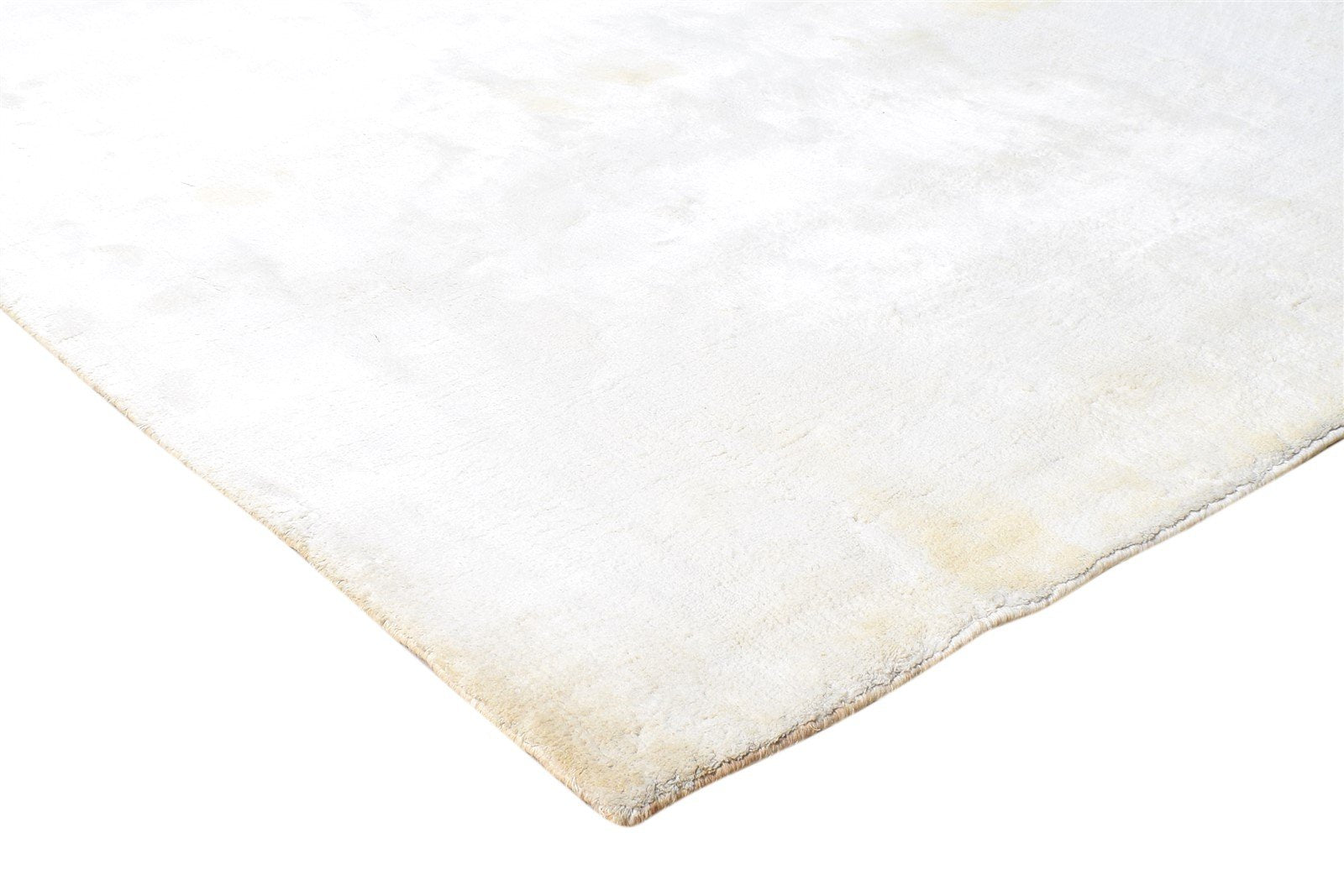 Silk Ivory Rug 5' X 8' Modern Hand Woven Scandinavian Solid Room Size Carpet 7864571166869