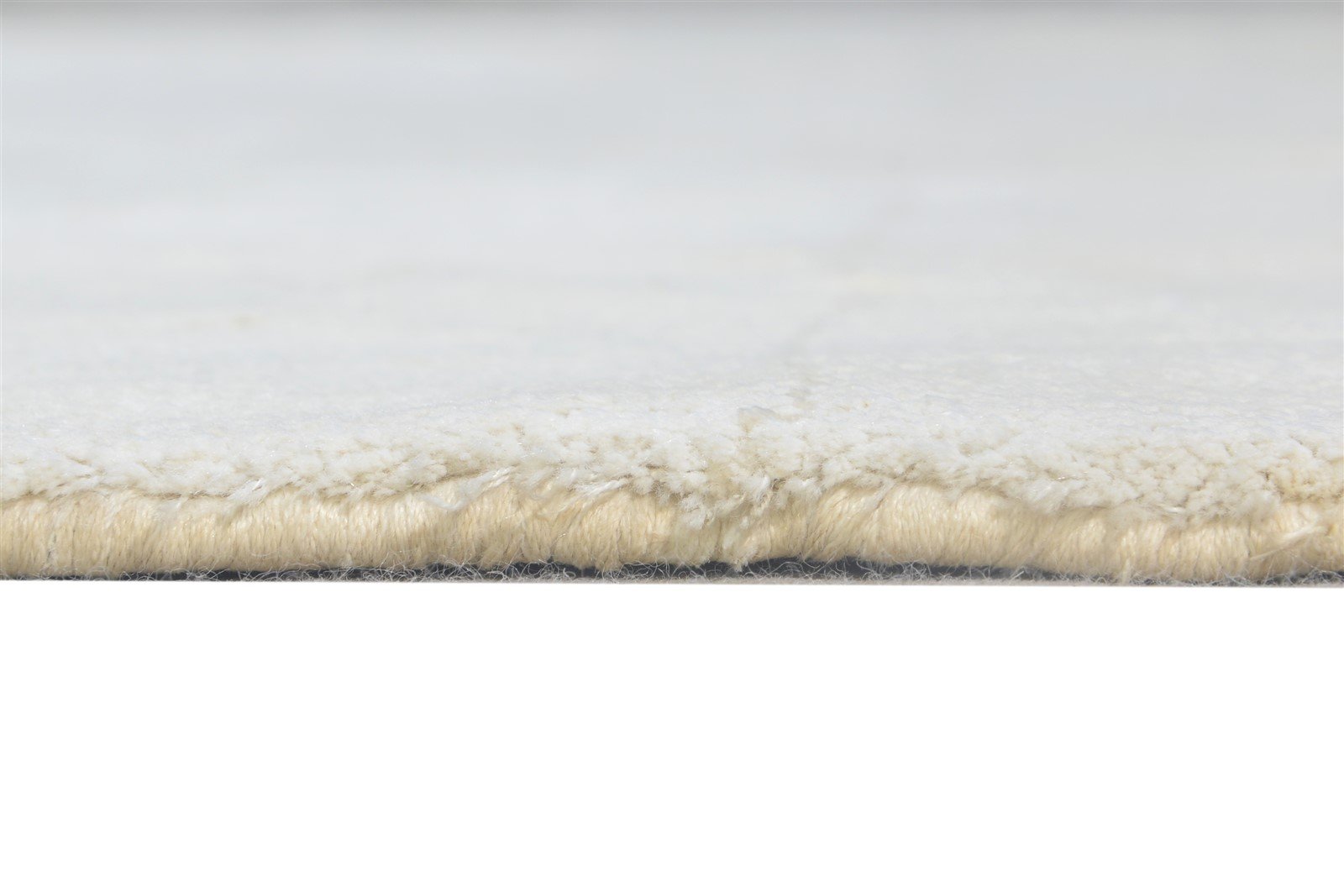 Silk Ivory Rug 5' X 8' Modern Hand Woven Scandinavian Solid Room Size Carpet 7864571166869