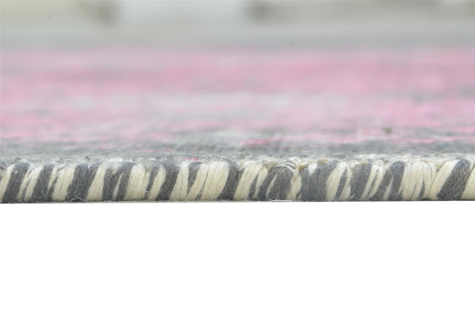 Silk Pink Rug 5' X 6' Modern Hand Woven Indian Abstract Room Size Carpet 7864163106965