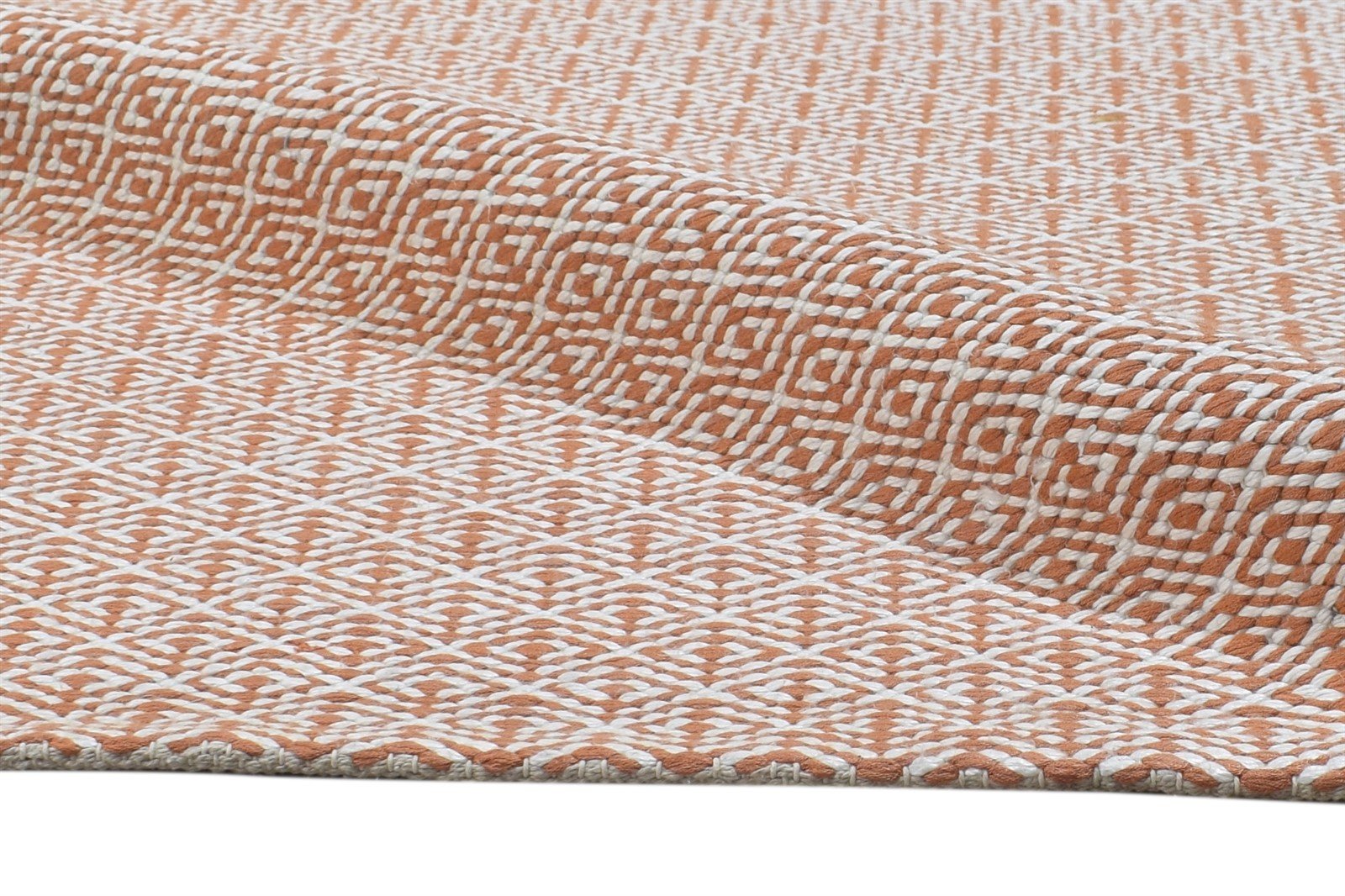 Silk Pink Rug 5' X 7' Modern Dhurrie Scandinavian Trellis Room Size Carpet 7864485347477