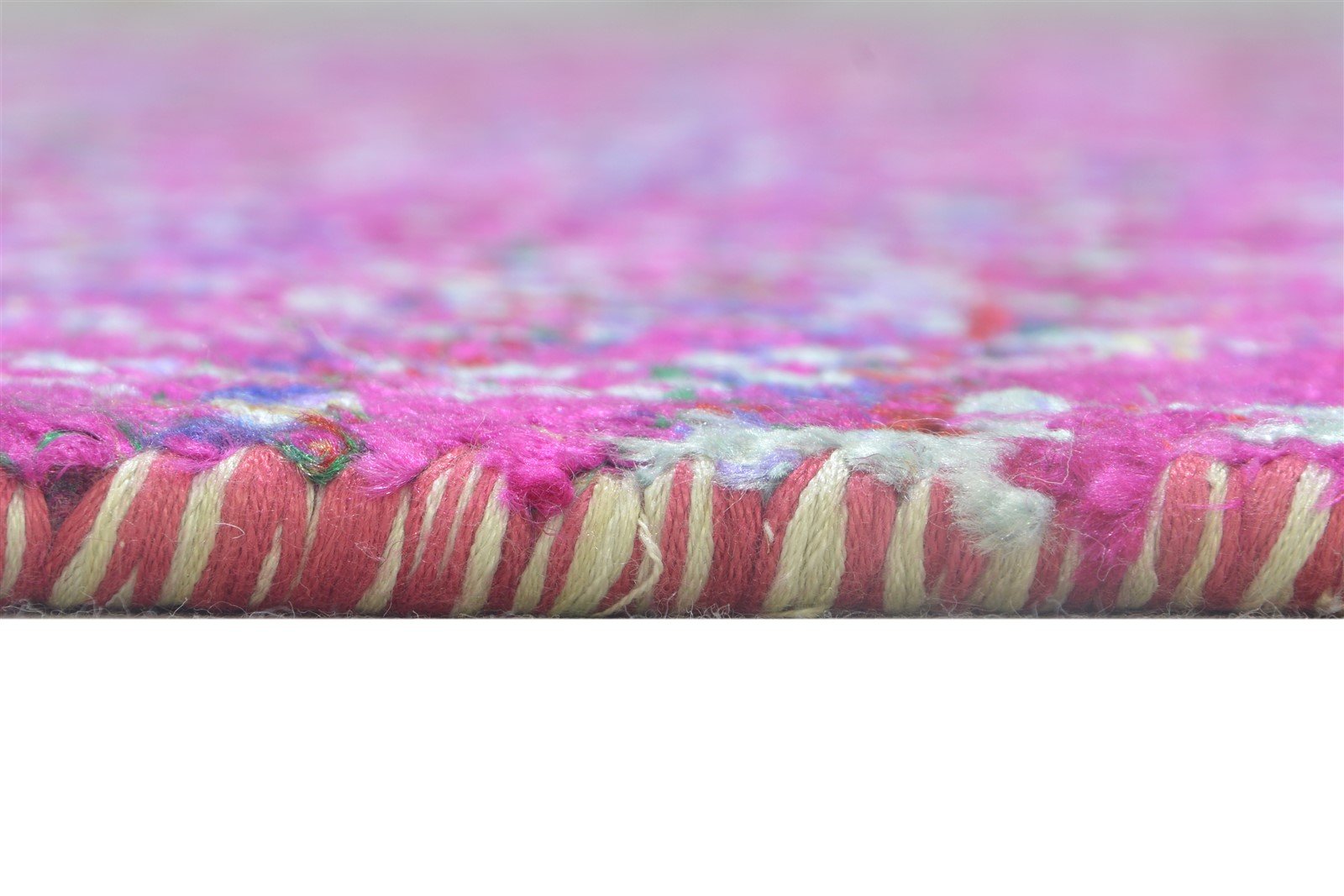 Silk Pink Rug 5' X 8' Modern Hand Knotted Scandinavian Tribal Room Size Carpet 7864878104725