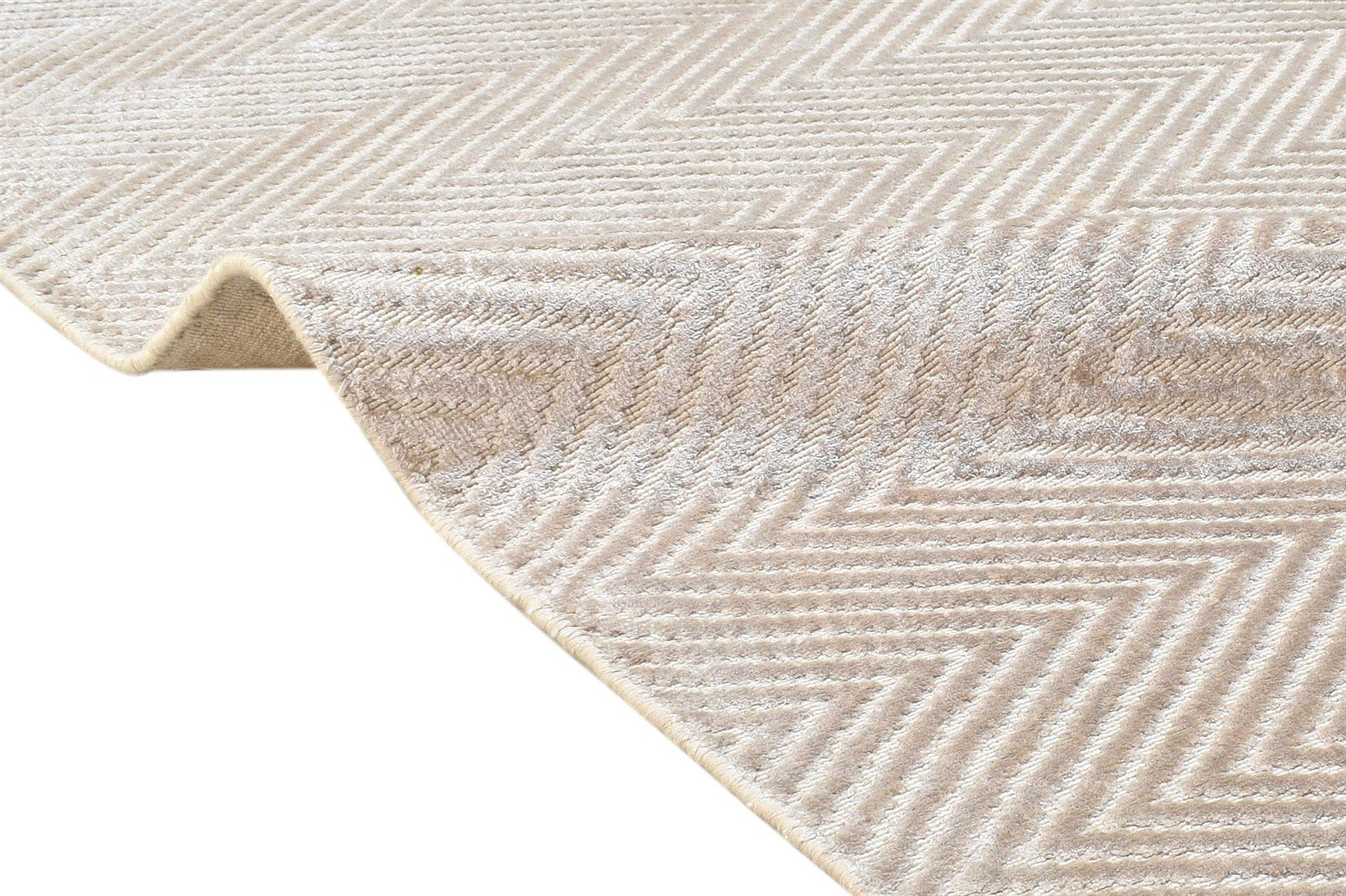 Silk Sand Rug 5' X 8' Modern Handloom Scandinavian Diamond Room Size Carpet 7864513429653
