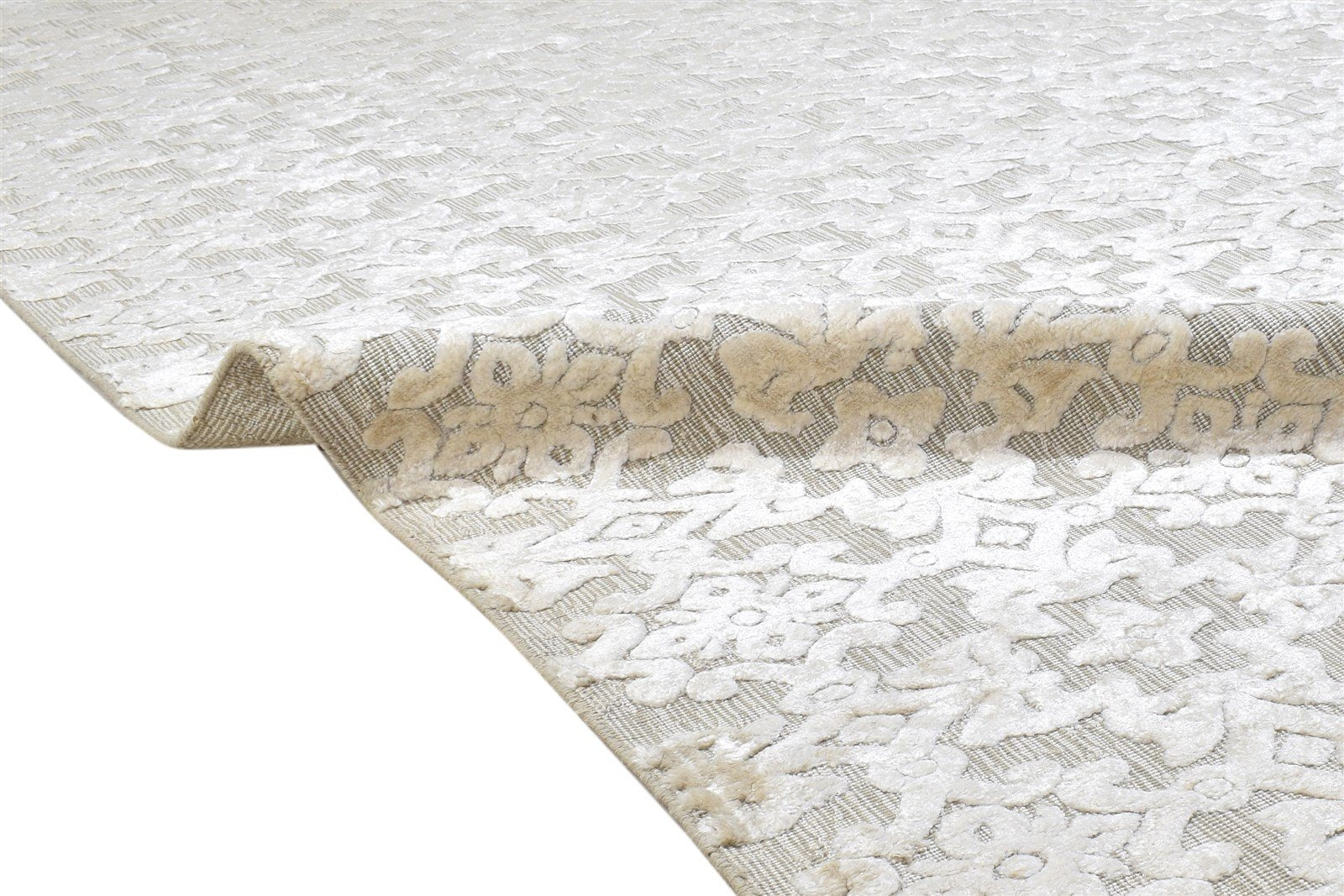 Silk Sand Rug 6' X 9' Modern Jacquard Loom French Damask Room Size Carpet 7864157143189