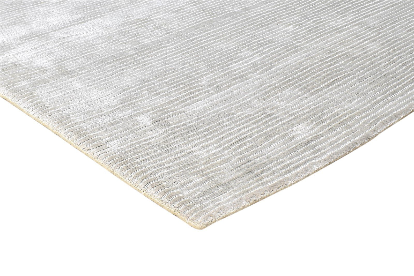 Silk Silver Rug 5' X 7' Modern Handloom Scandinavian Solid Room Size Carpet 7864446025877