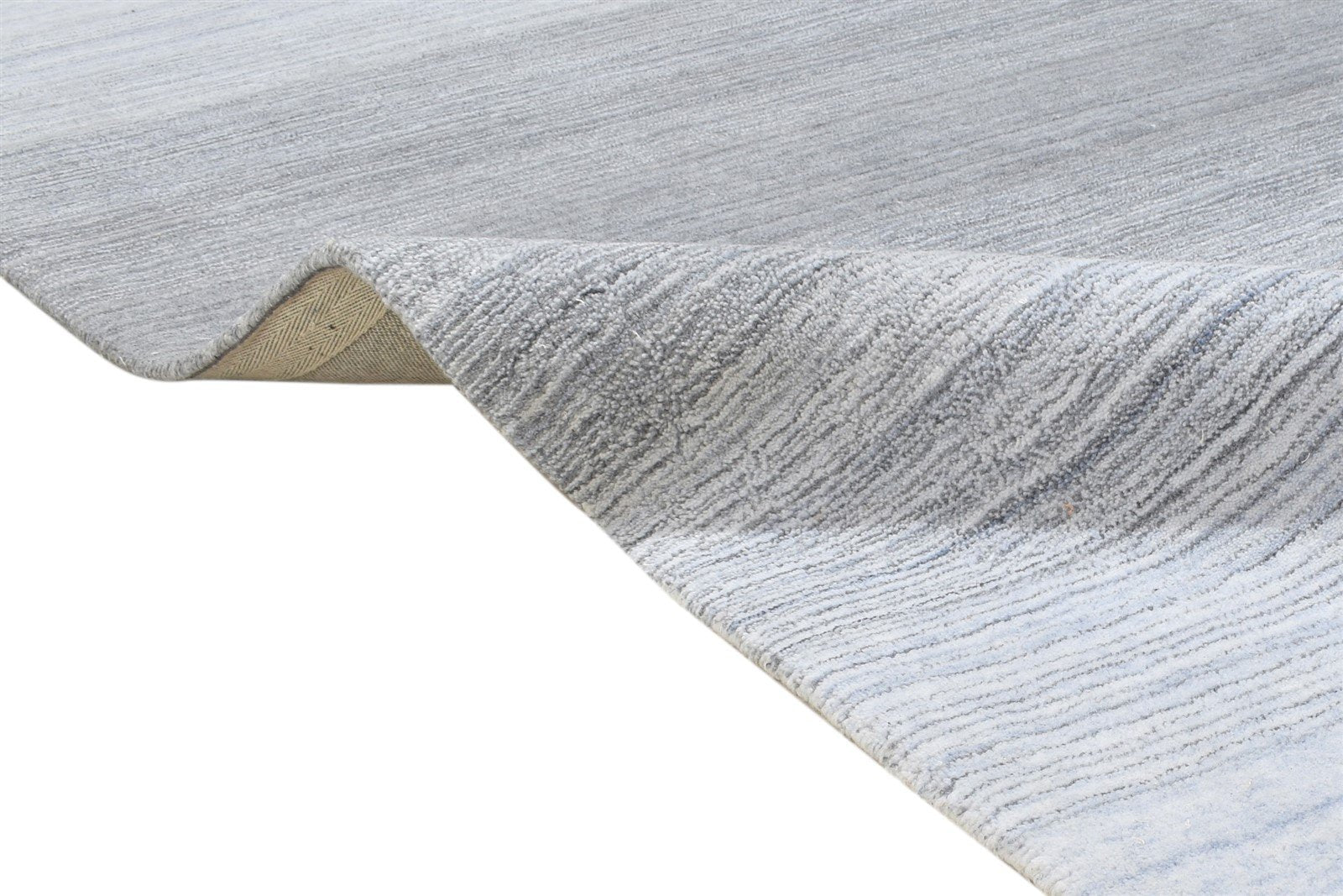Silver Pet Yarn Rug 5' X 8' Modern Handloom Scandinavian Ombre Room Size Carpet 7864235557013