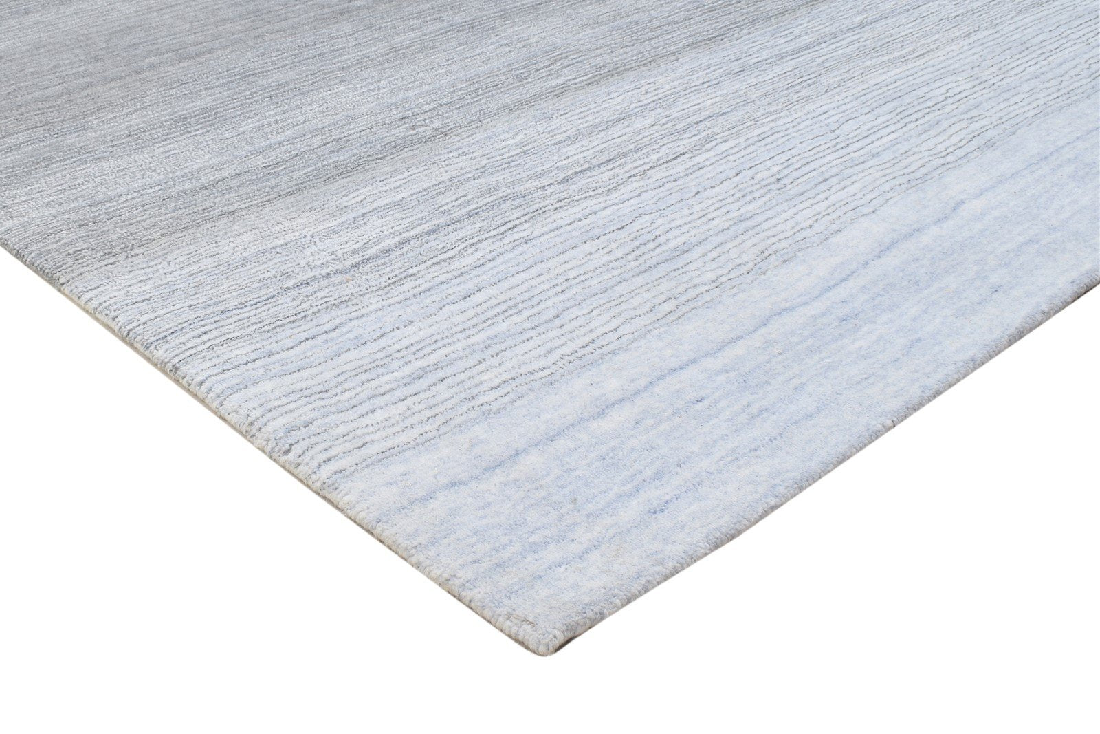 Silver Pet Yarn Rug 5' X 8' Modern Handloom Scandinavian Ombre Room Size Carpet 7864235557013
