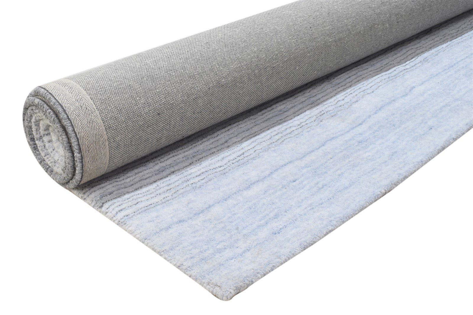 Silver Pet Yarn Rug 5' X 8' Modern Handloom Scandinavian Ombre Room Size Carpet 7864235557013