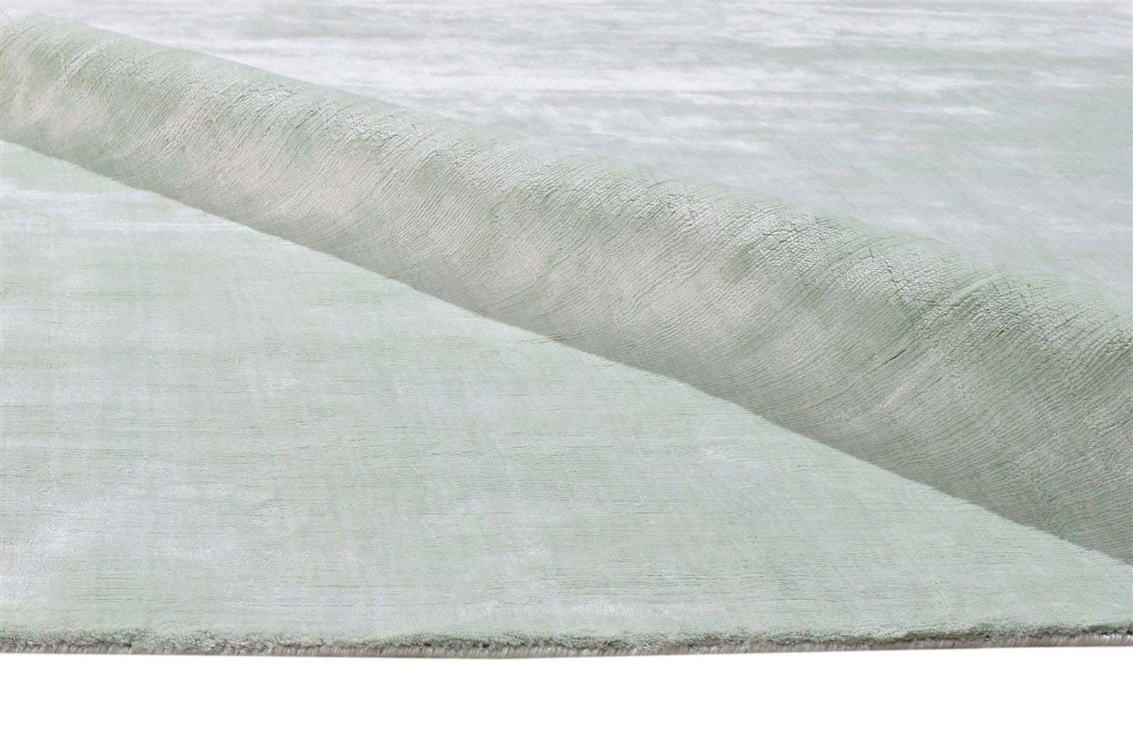 Silver Silk Rug 6' X 6' Modern Handloom Scandinavian Solid Room Size Carpet 7864819777685