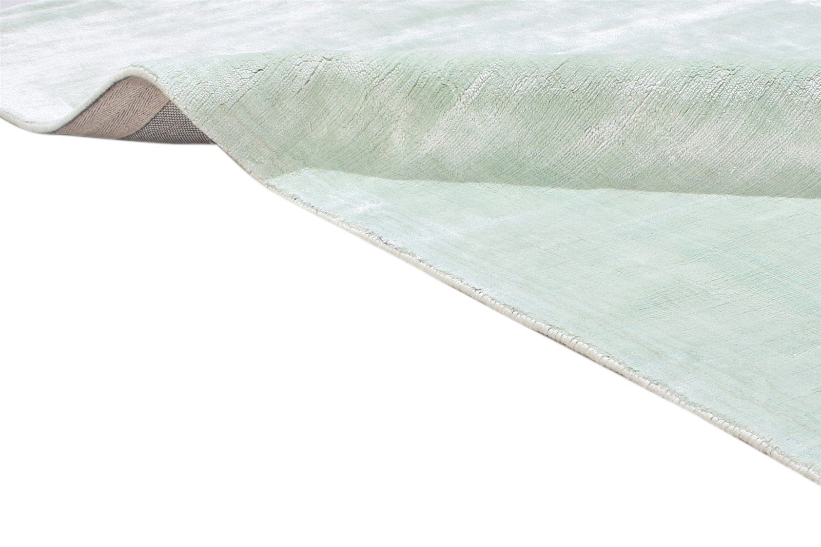 Silver Silk Rug 6' X 6' Modern Handloom Scandinavian Solid Room Size Carpet 7864819777685