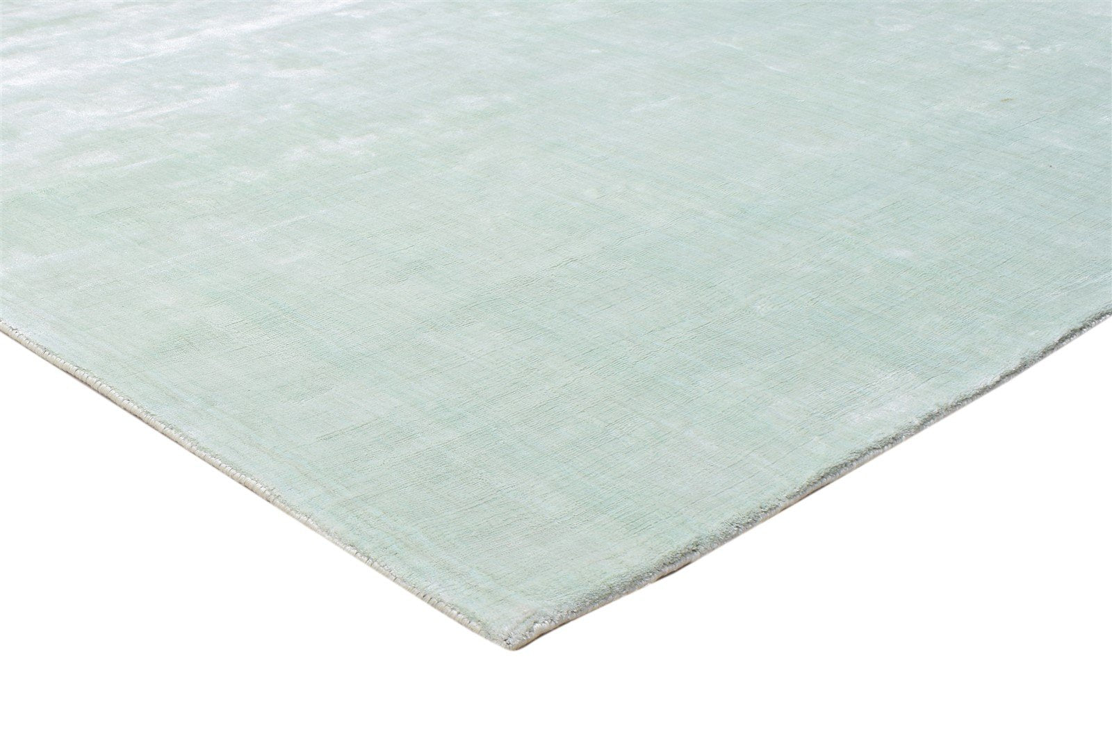 Silver Silk Rug 6' X 6' Modern Handloom Scandinavian Solid Room Size Carpet 7864819777685