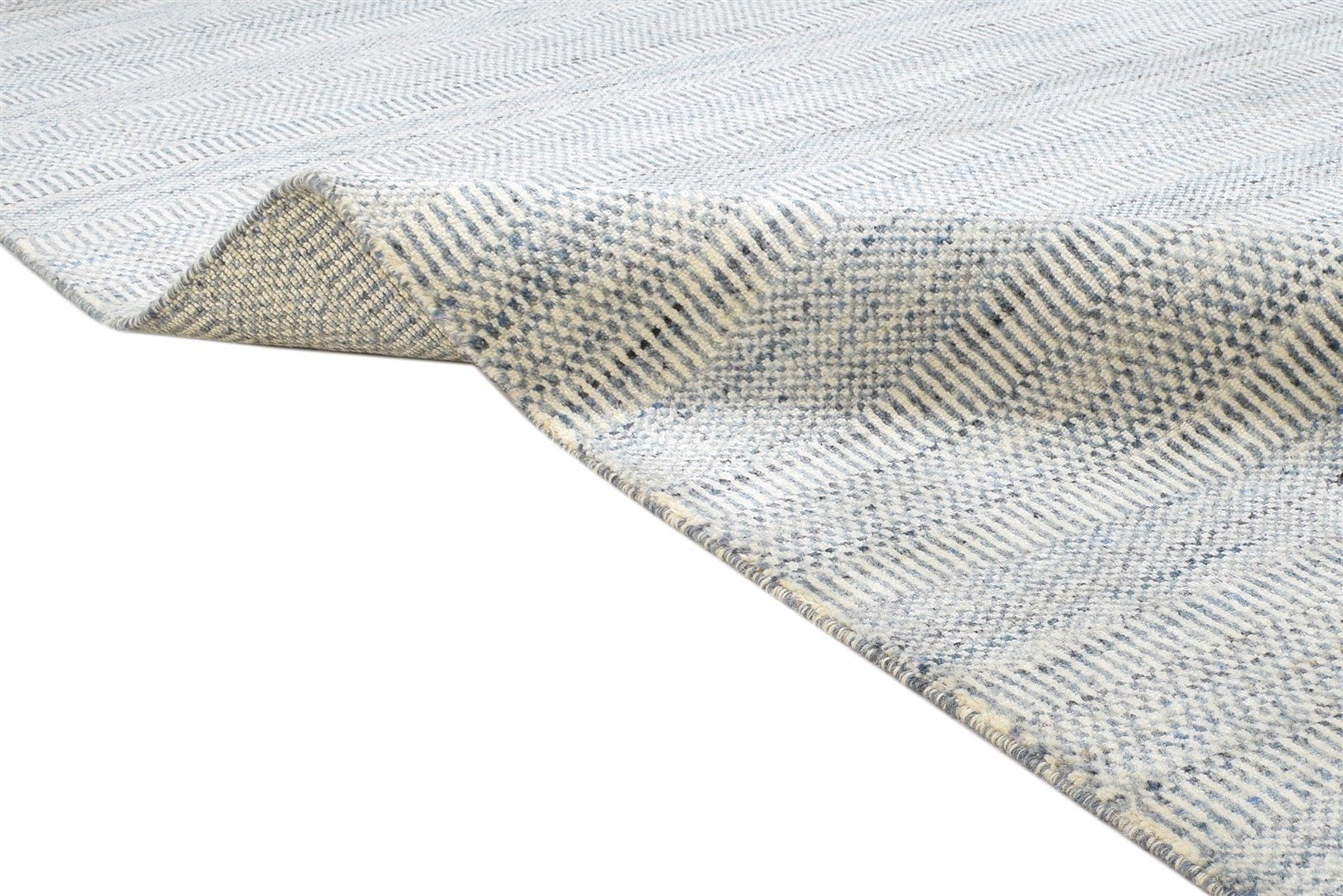 Silver Wool Rug 5' X 7' Modern Handloom Moroccan Grass Trellis Room Size Carpet 7864151769237