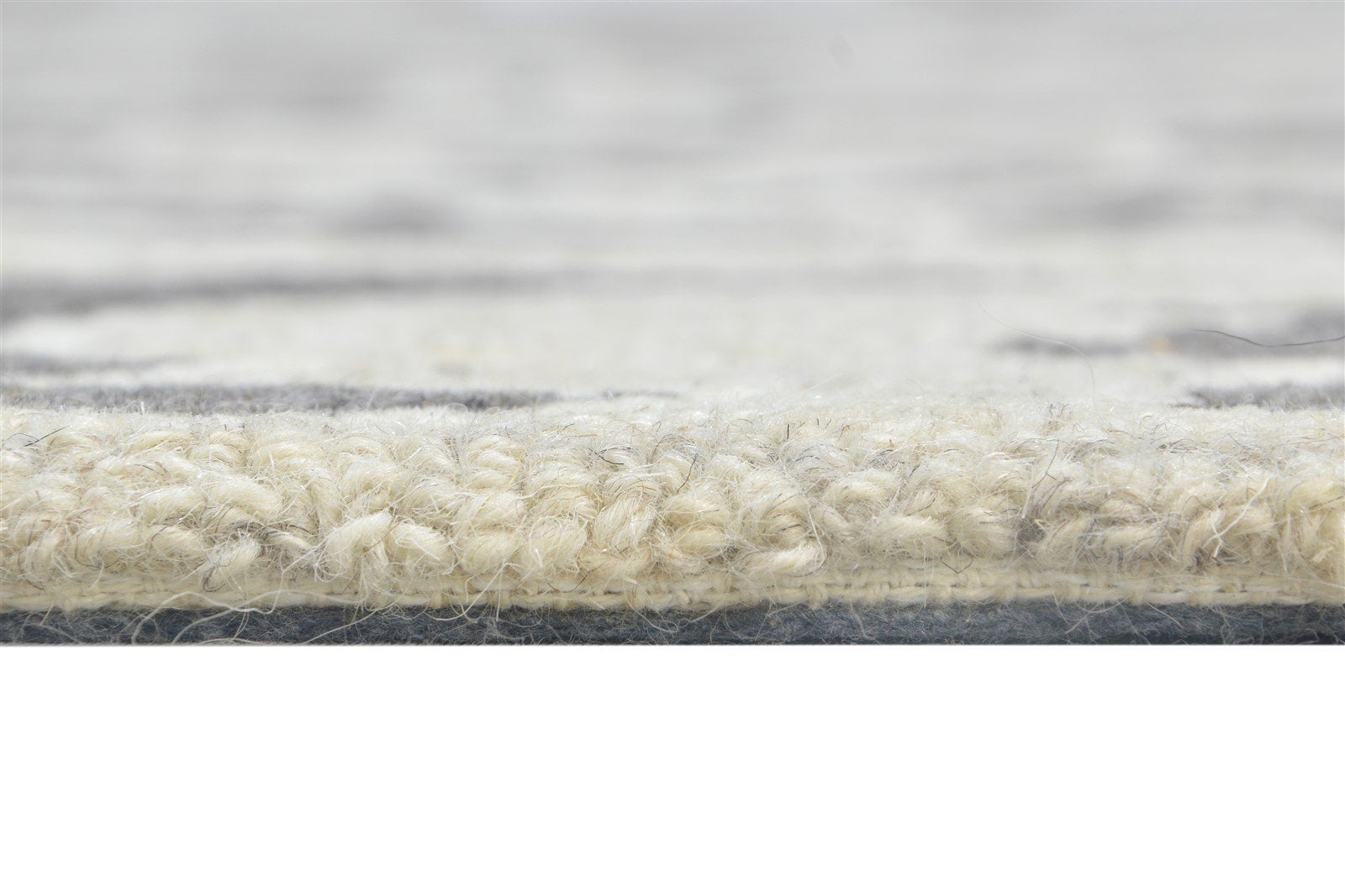 Silver Wool Rug 5' X 8' Modern Hand Tufted French Floral Room Size Carpet 7864149016725