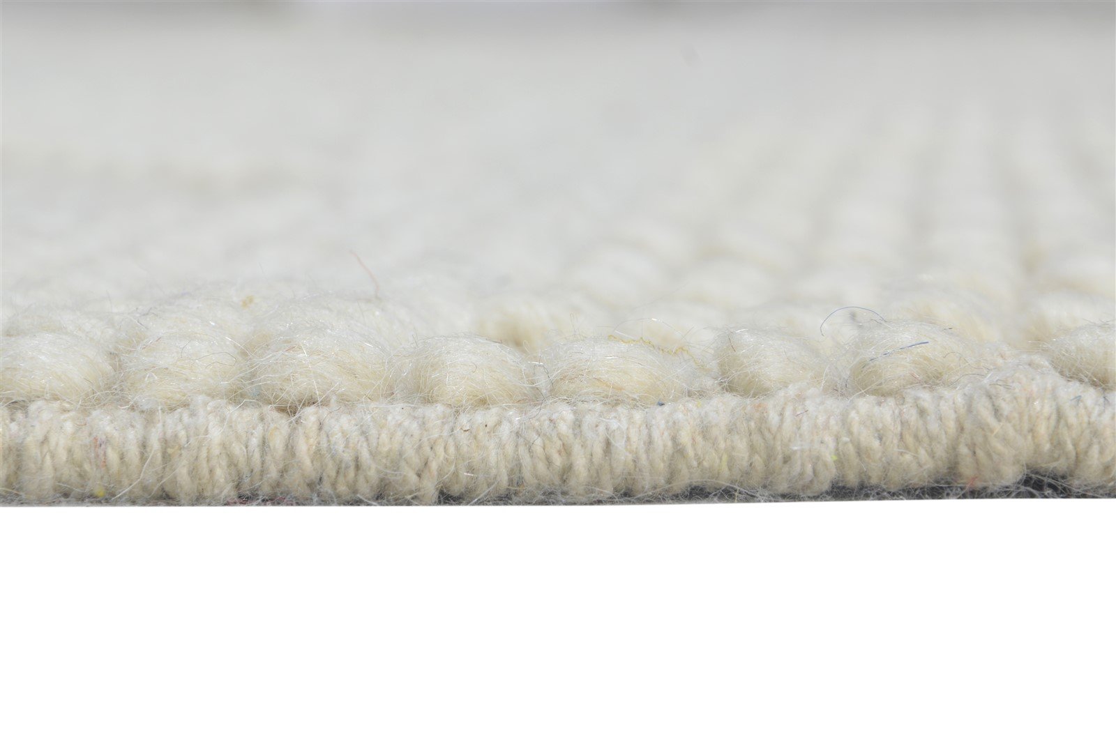 Stacey Cream Wool Rug 5' X 8' Modern Hand Woven Scandinavian Nordic   7865074286741