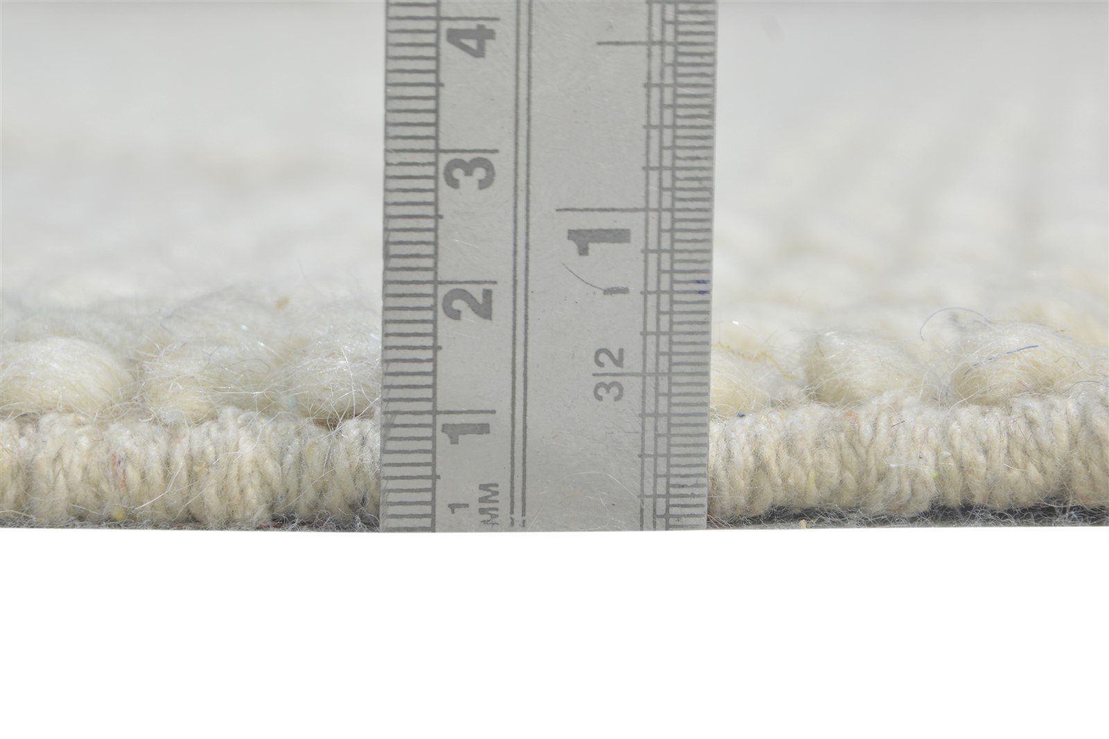 Stacey Cream Wool Rug 5' X 8' Modern Hand Woven Scandinavian Nordic   7865074286741