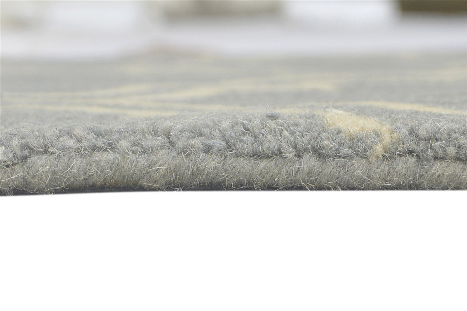 Tania Wool Grey Rug 2' X 2' Modern Hand Tufted Moroccan Trellis 2'2"X2'2"   7860696776853