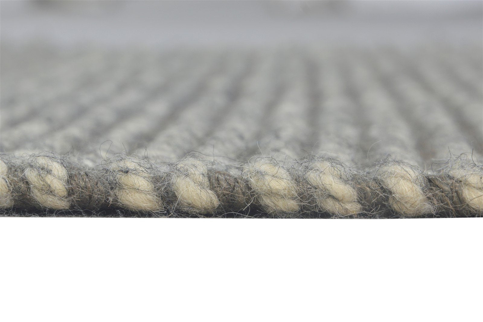 Taupe Wool Rug 3' X 7' Modern Dhurrie Scandinavian Solid Small Runner 7865196904597