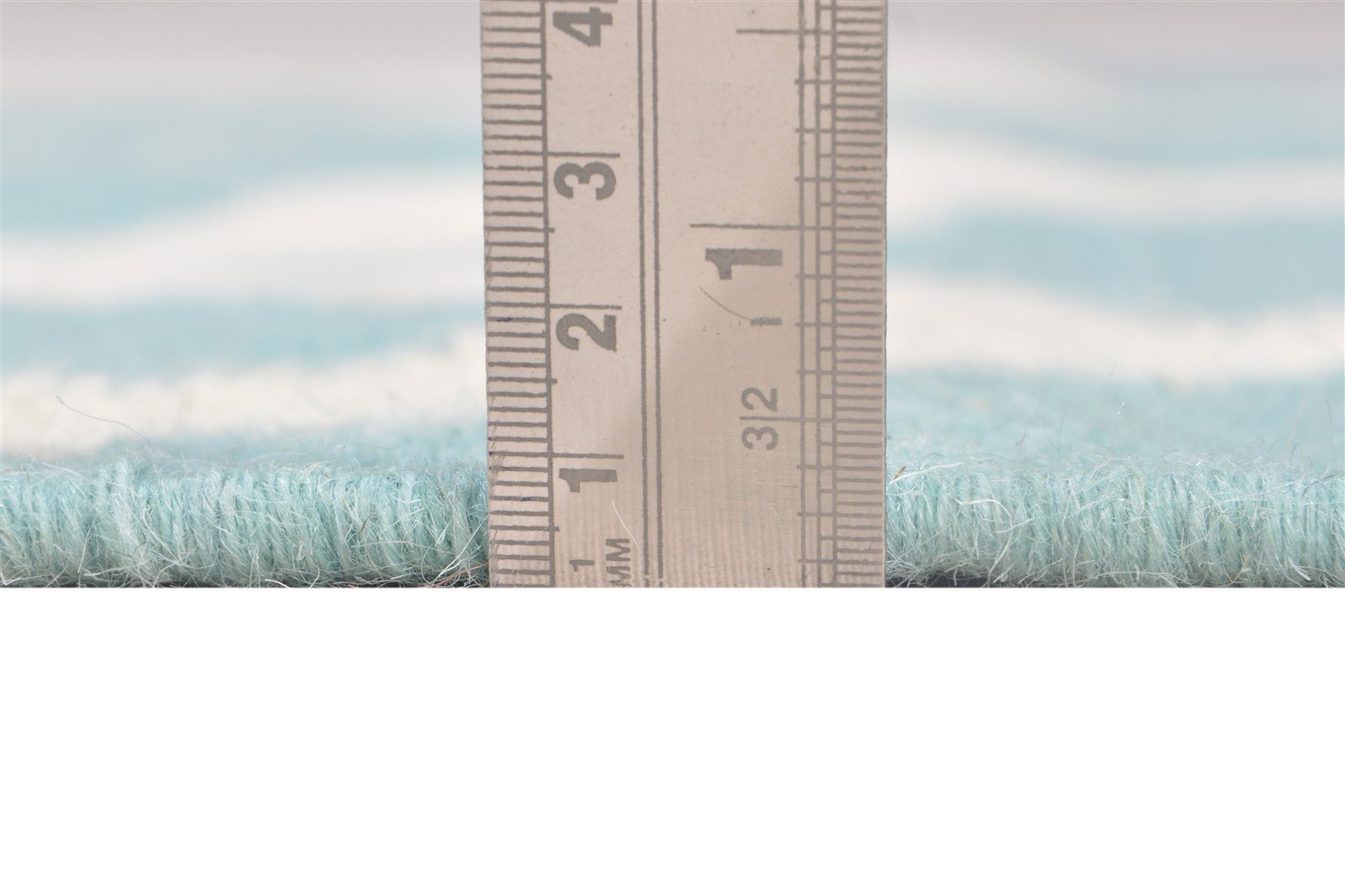 Teal Blue Wool Rug 3' X 5' Modern Dhurrie Moroccan Trellis Small Carpet 7864377049237