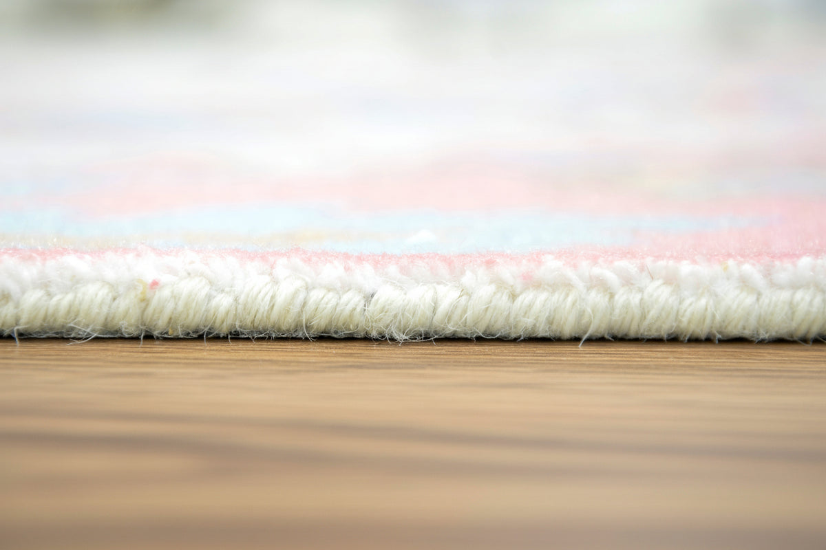 Valentina Handmade Blush Pink Medallion Area Rug – Transitional Artisanal Oushak Style
