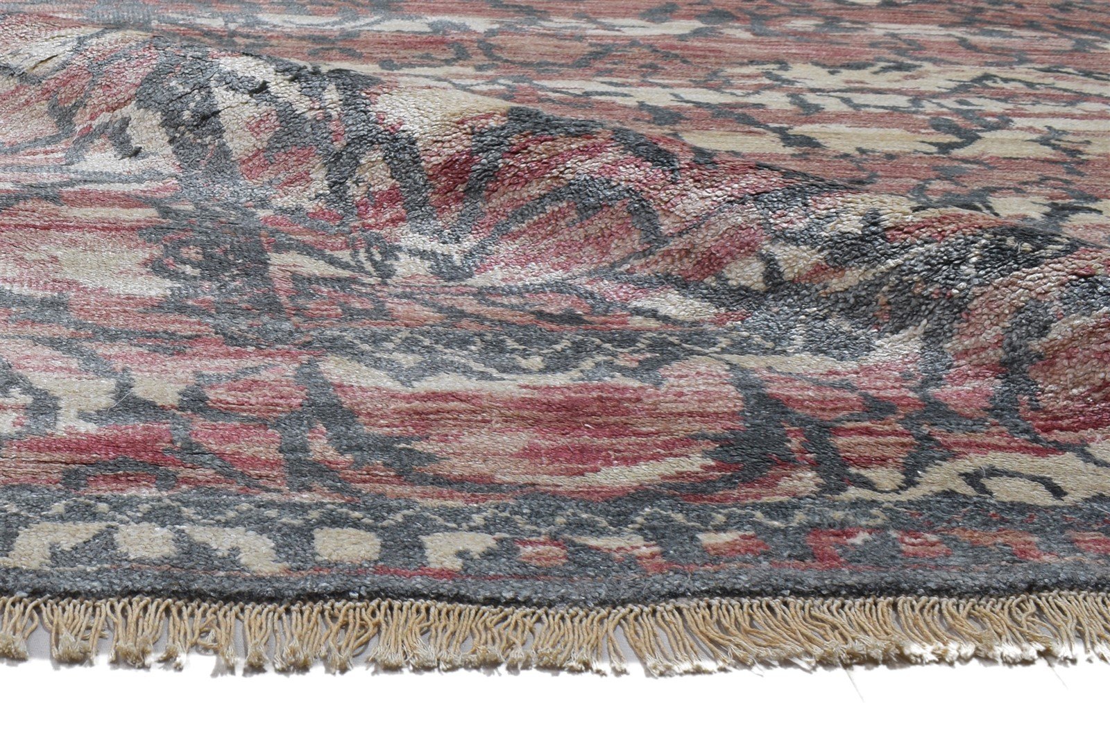 Veronica Hand Knotted Pink Silk Rug 8' X 10' Persian Moroccan Oriental   7864102748309