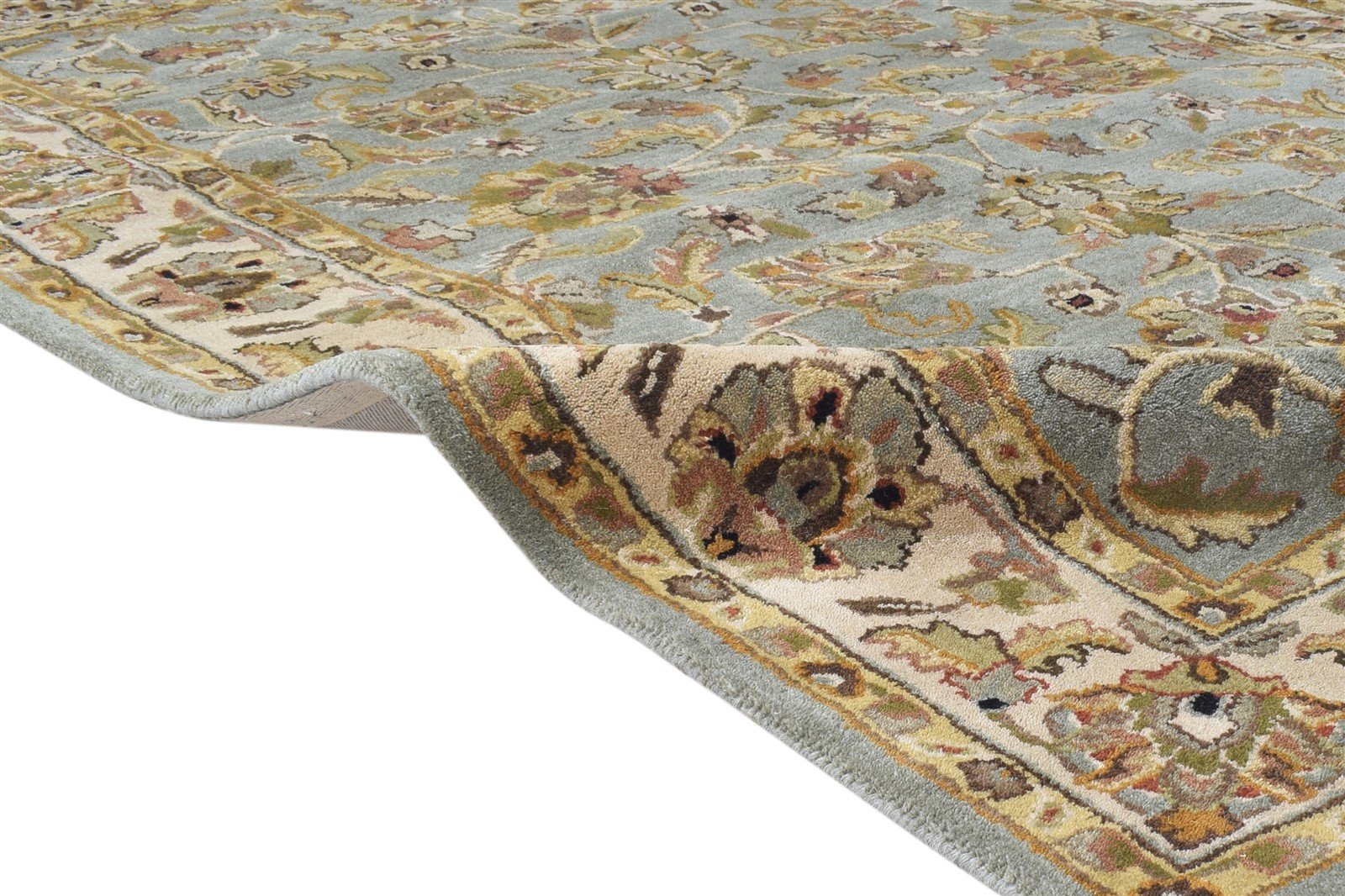 Wenda Wool Blue Rug 5' X 8' Persian Hand Tufted Kashan Oriental 7865177145493