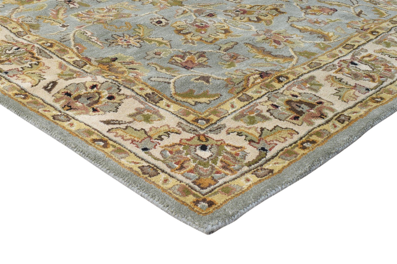 Wenda Wool Blue Rug 5' X 8' Persian Hand Tufted Kashan Oriental 7865177145493