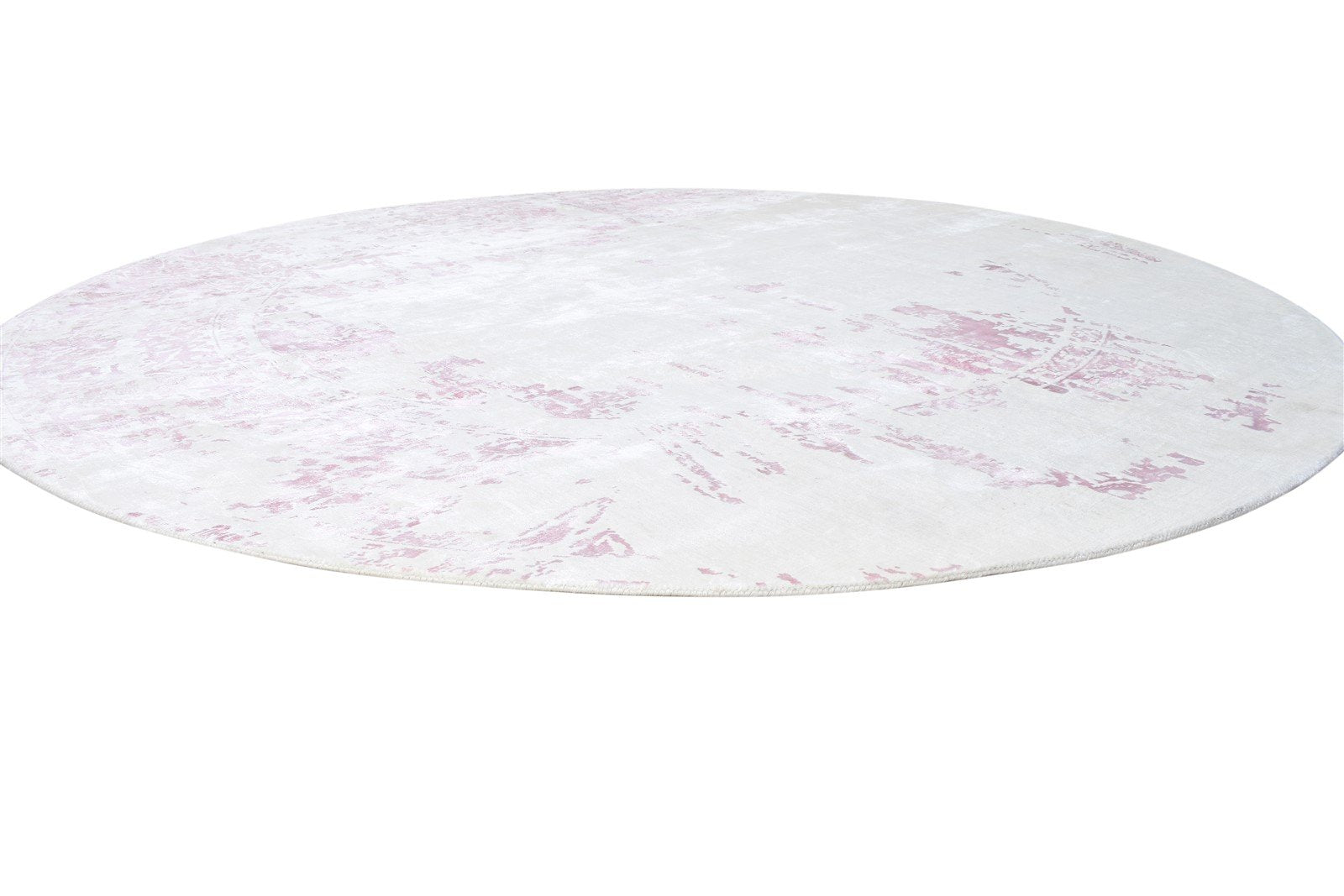 White Silk Rug 9' X 9' Modern Handloom French Abstract Large Carpet 7864935678101