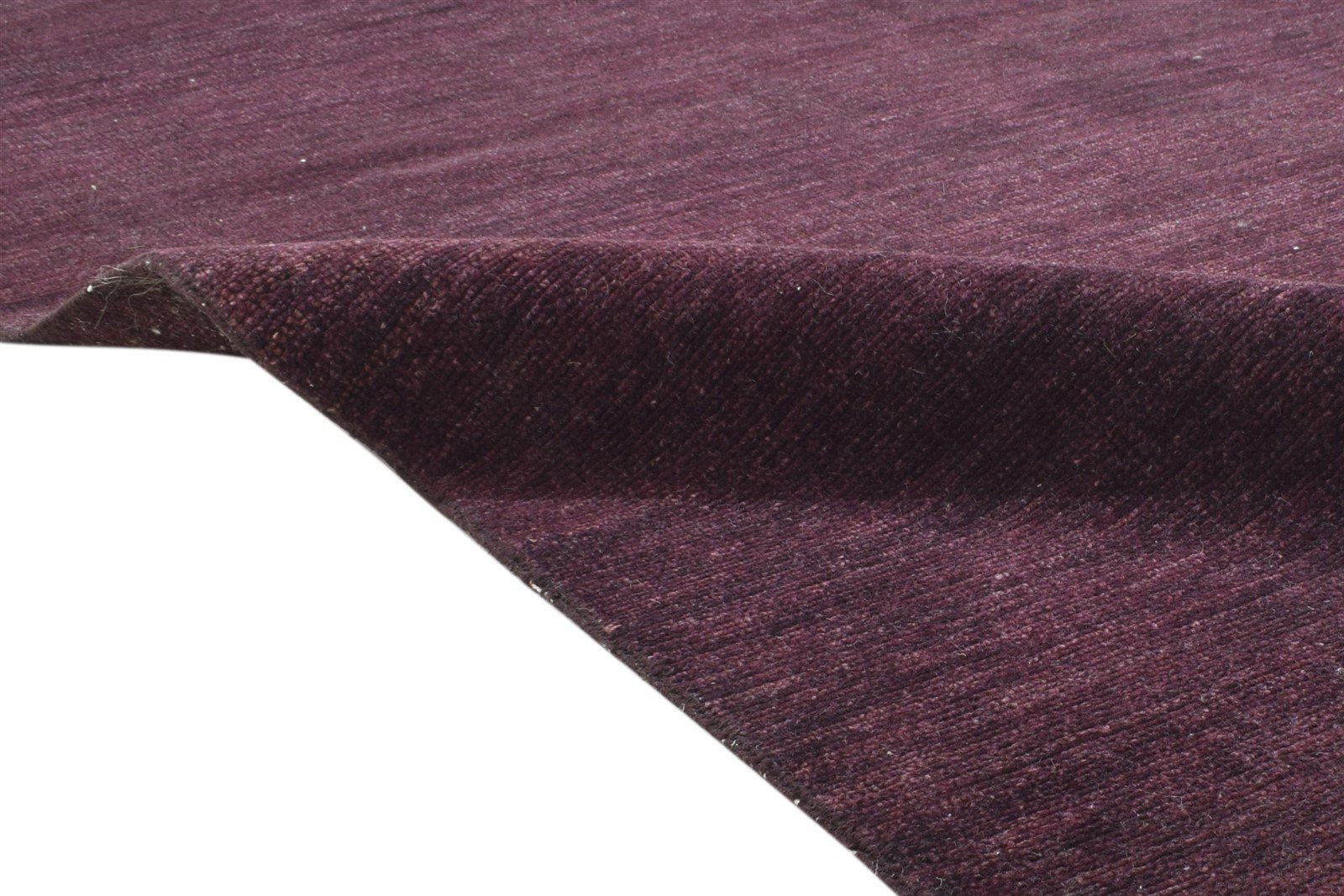 Wine Wool Rug 4' X 6' Modern Hand Knotted Scandinavian Solid Room Size Carpet 7864511725717