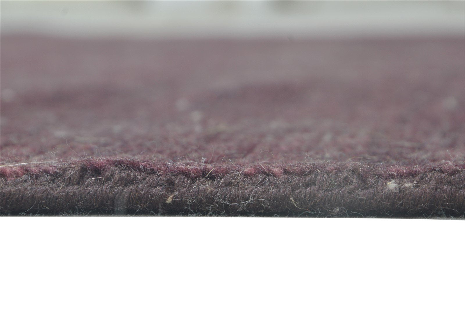 Wine Wool Rug 4' X 6' Modern Hand Knotted Scandinavian Solid Room Size Carpet 7864511725717