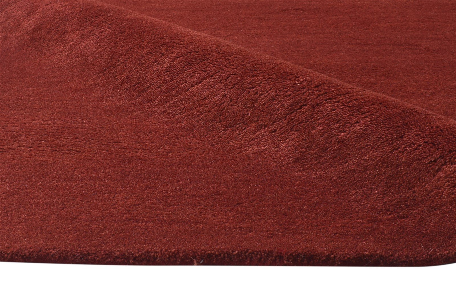 Wine Wool Rug 5' X 8' Modern Hand Tufted Scandinavian Solid Room Size Carpet 7865128222869